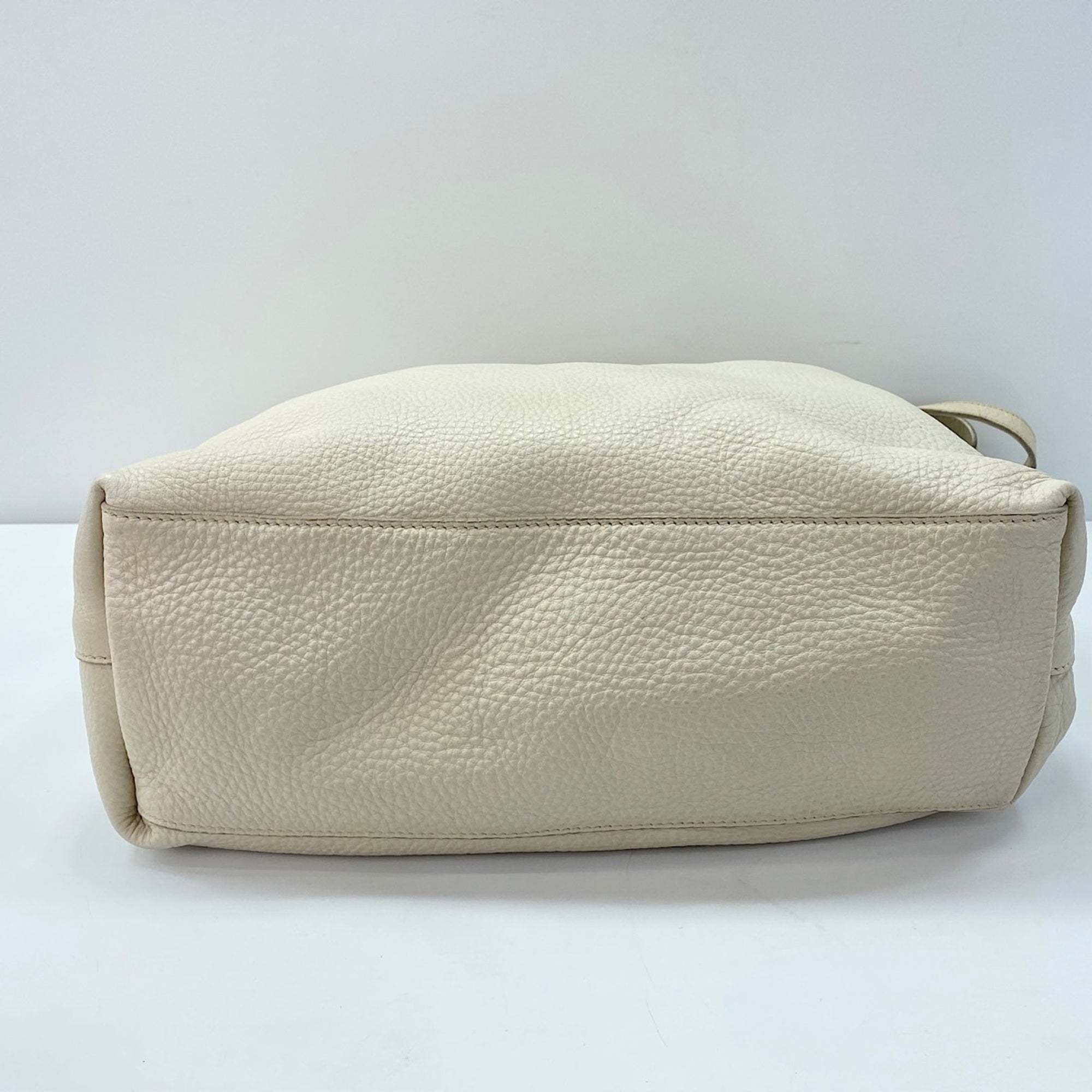 Prada White Leather Tote Bag (Pre-Owned)