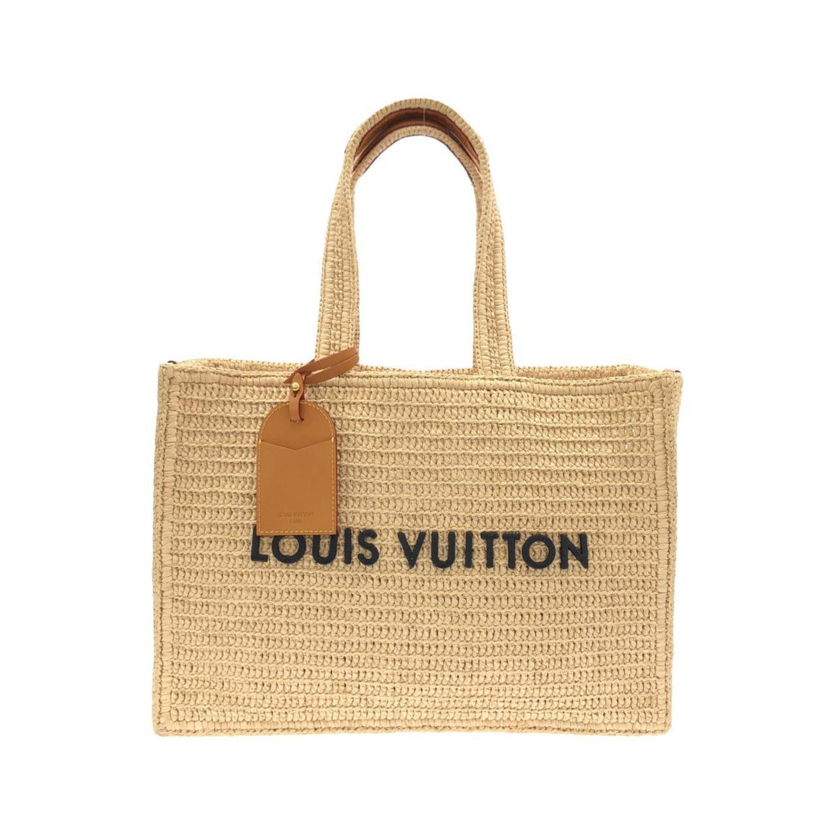 Louis Vuitton Beige Natural Raffia Handbag (Pre-Owned)
