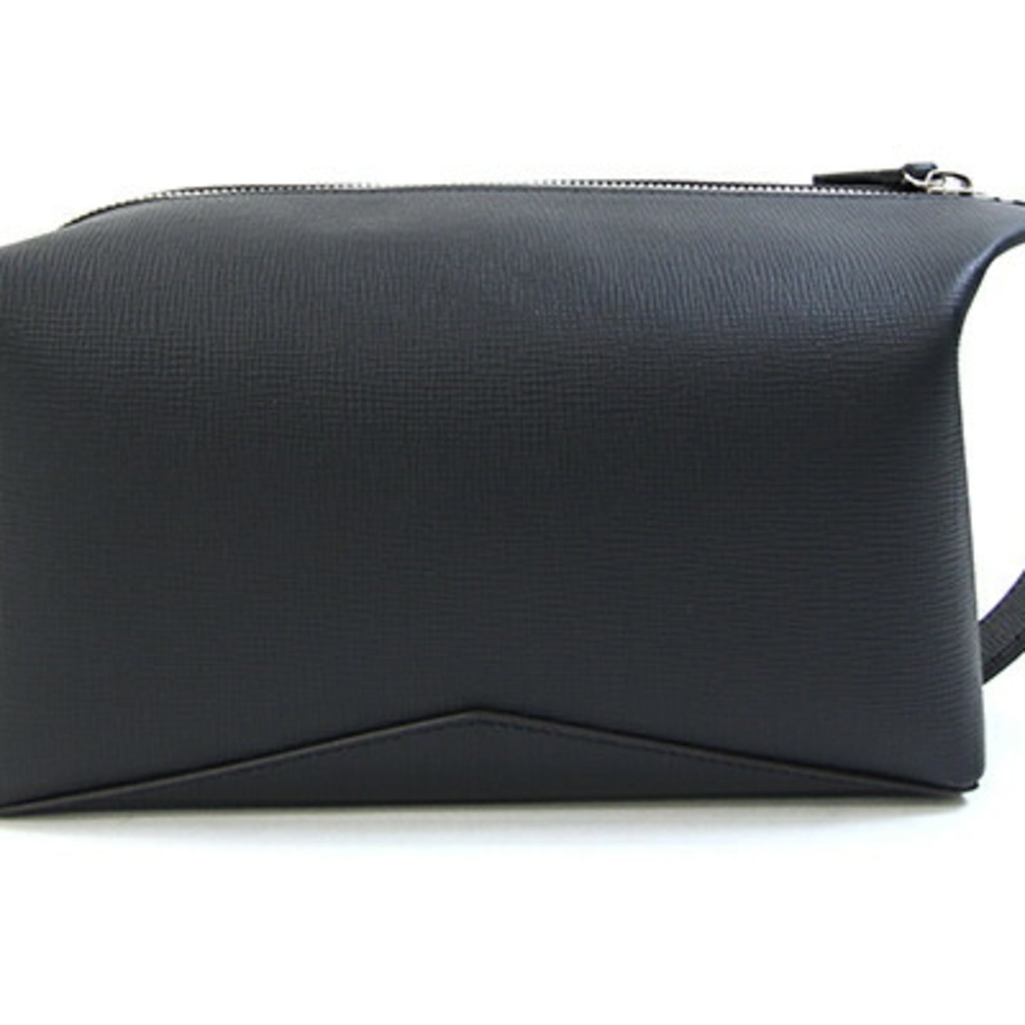 Cartier Black Leather Clutch Bag Handbag Pouch (Pre-Owned)