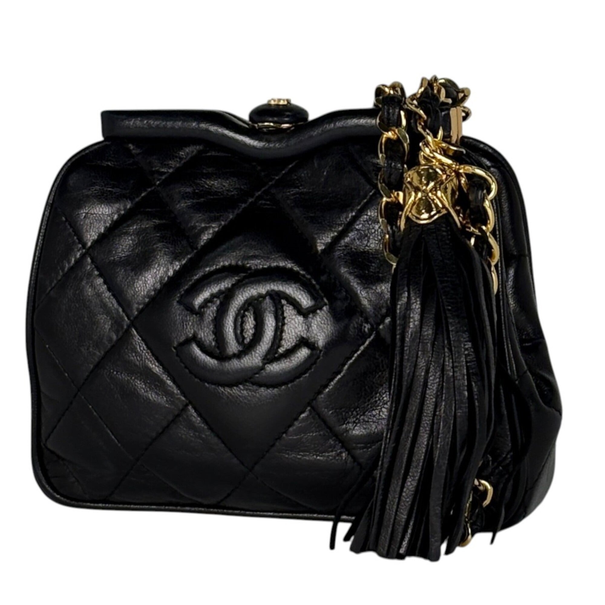 Chanel Black Leather Shoulder Bag (Pre-Owned)