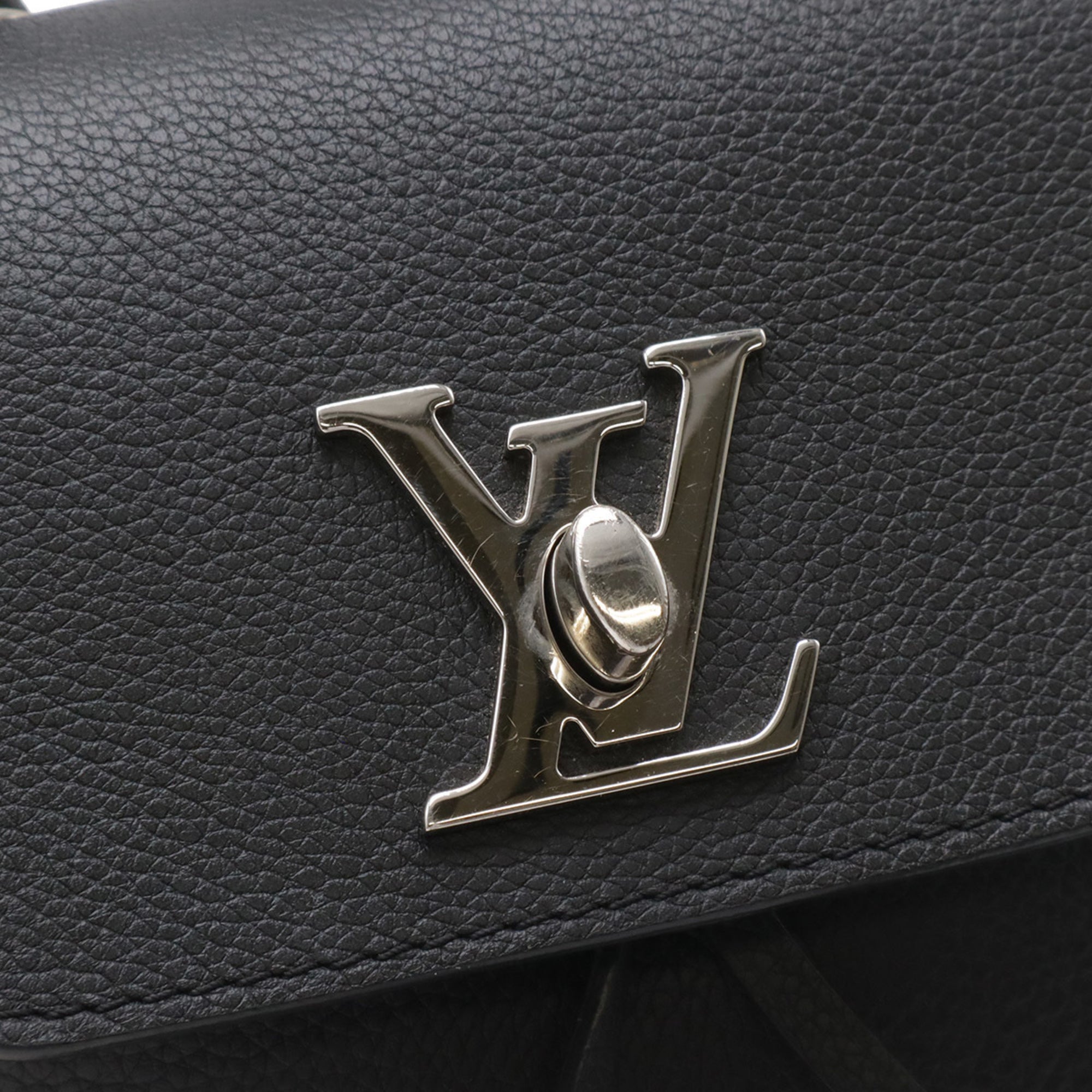 Louis Vuitton Black Noir Leather Backpack Handbag Shoulder Bag (Pre-Owned)