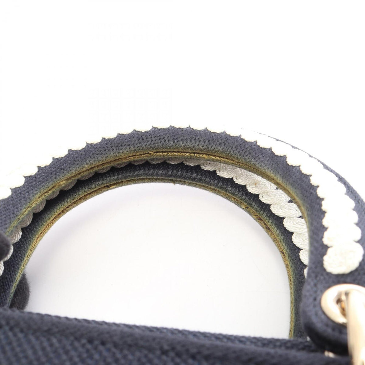 Christian Dior Navy White Canvas Handbag (Pre-Owned)