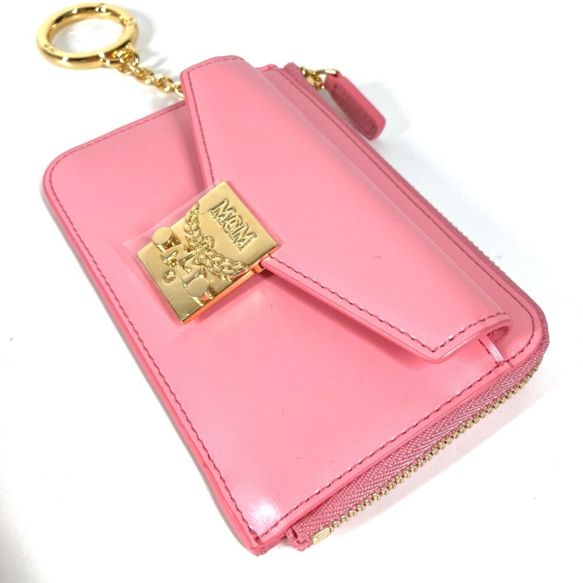 Mcm Pink Leather Coin Purse/Coin Case (Pre-Owned)