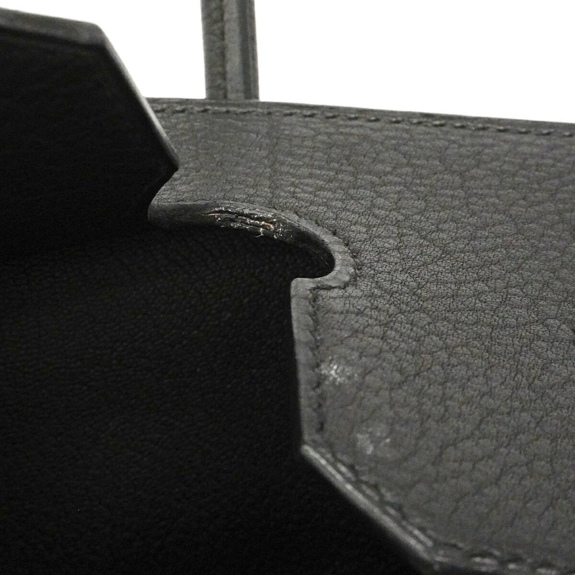 Hermes Black Fjord Leather Handbag (Pre-Owned)