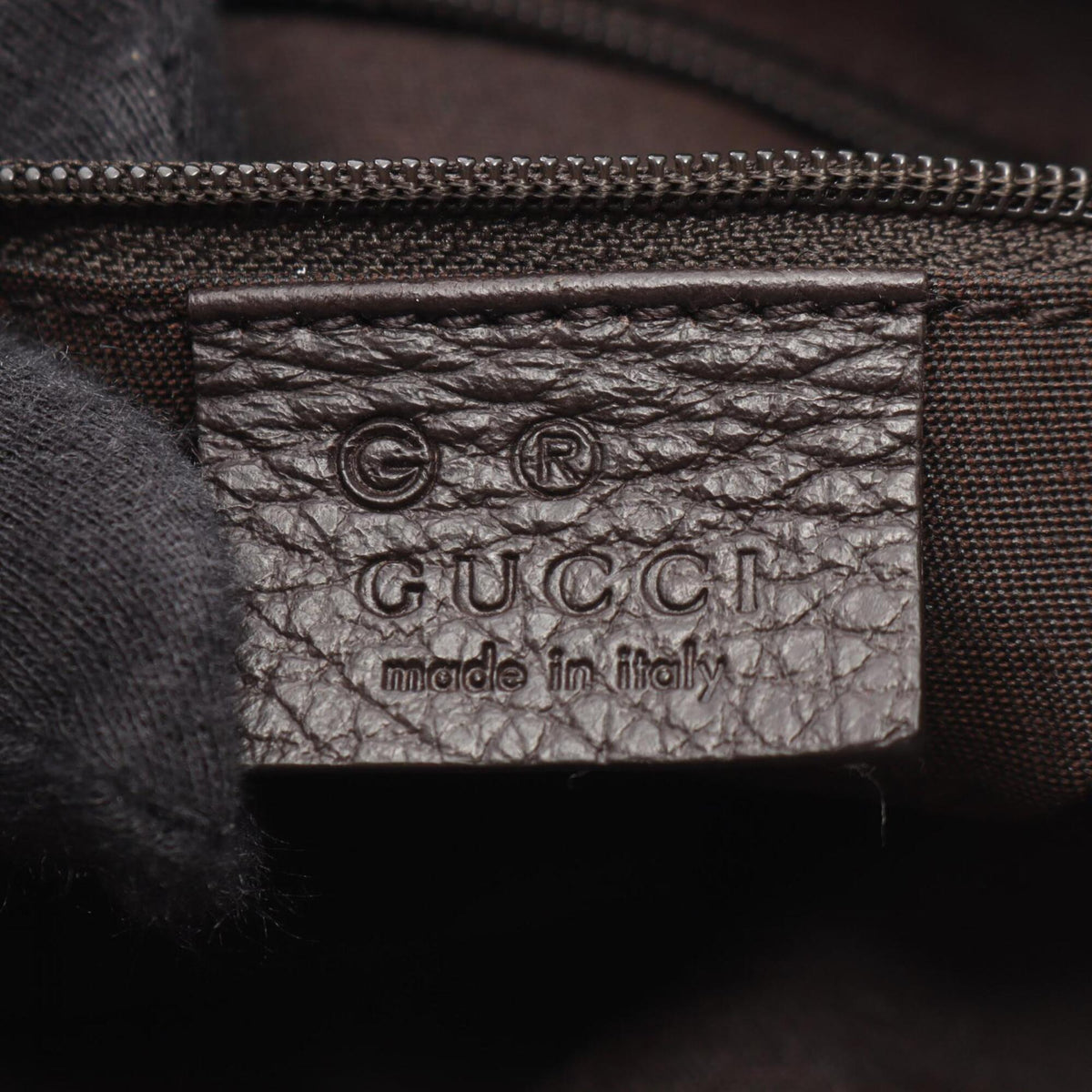 Gucci Black Brown Canvas Leather Handbag Shoulder Bag (Pre-Owned)