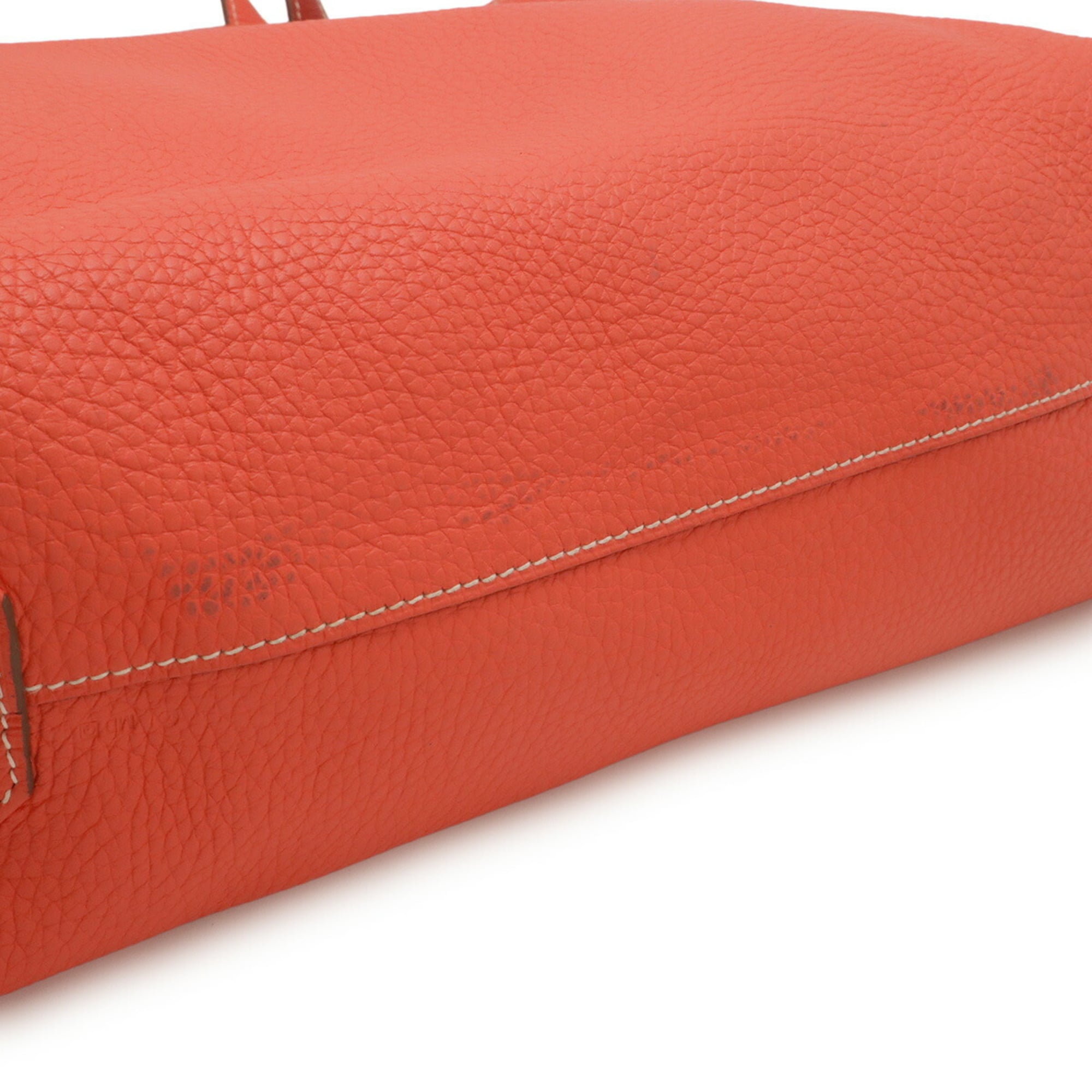 Hermes Bougainvillier Red Color Taurillon Clemence Leather Shoulder Bag Tote Bag (Pre-Owned)