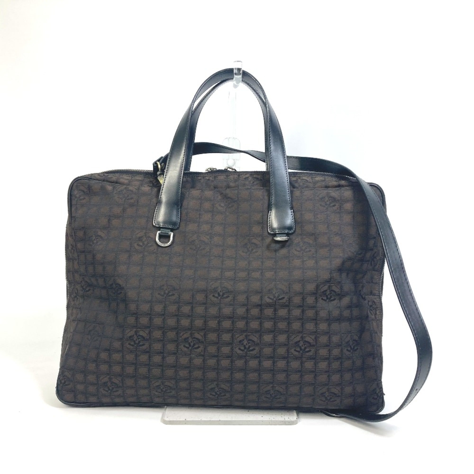 Chanel Brown Cloth Briefcase (Pre-Owned)