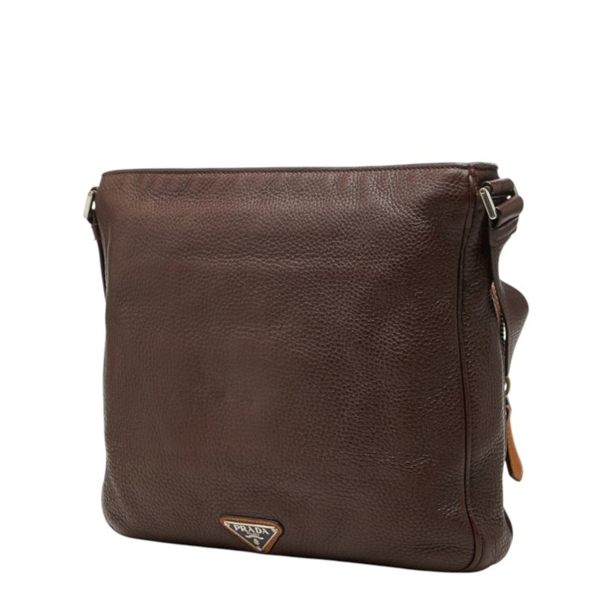 Prada Brown Camel Leather Shoulder Bag (Pre-Owned)