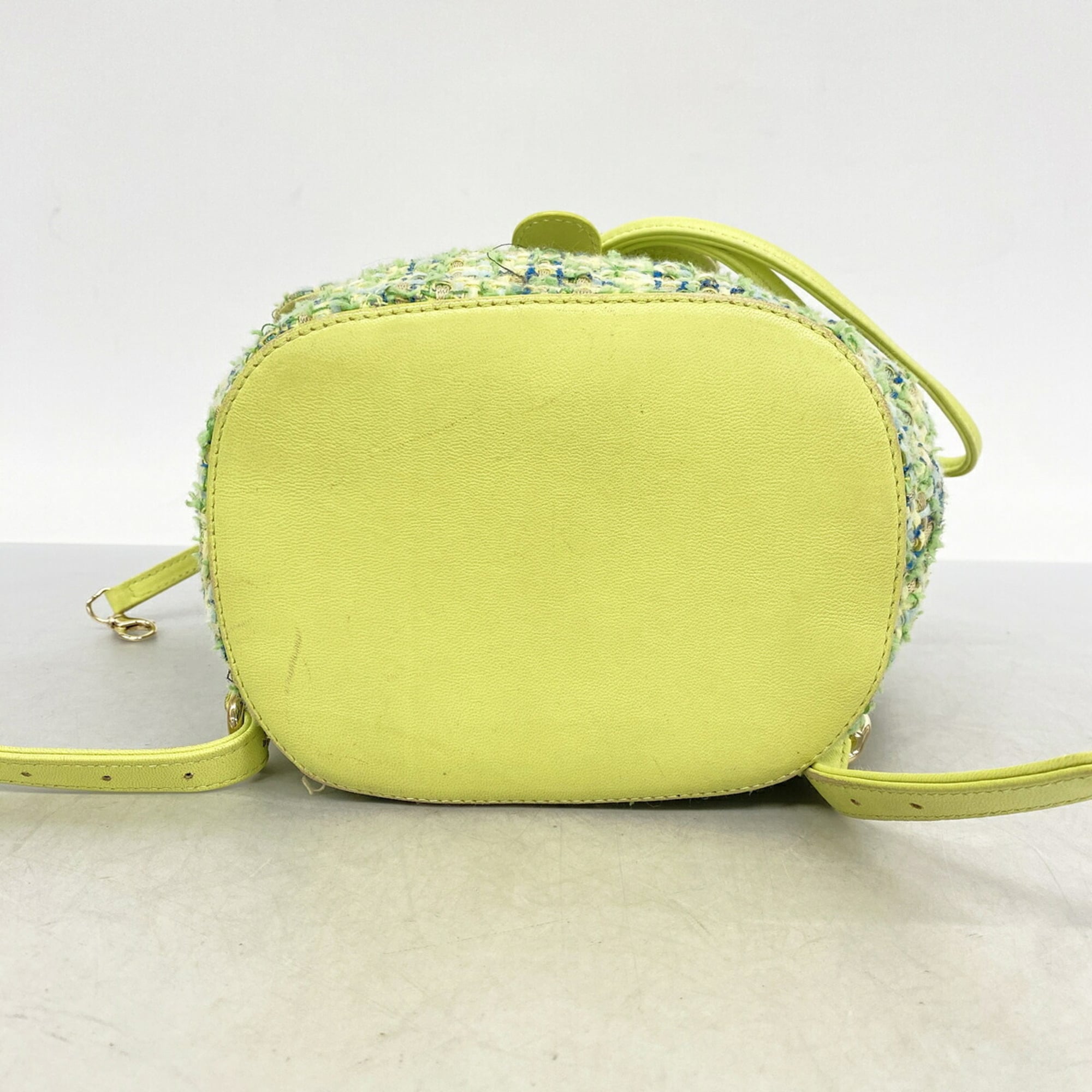 Chanel Green Tweed Backpack (Pre-Owned)