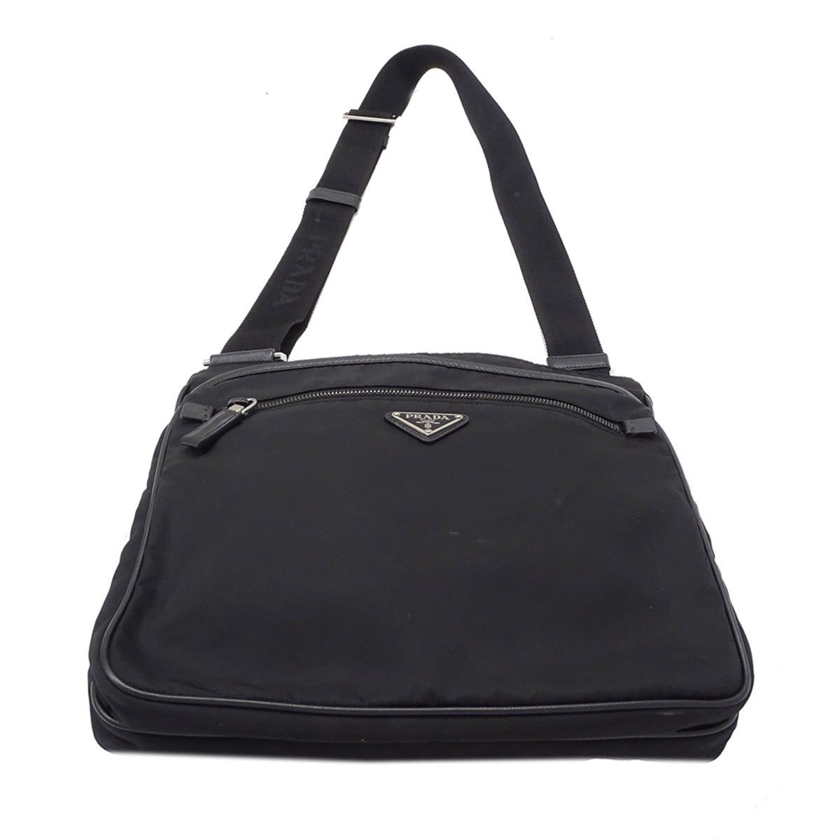 Prada Black Nylon Handbag Shoulder Bag (Pre-Owned)