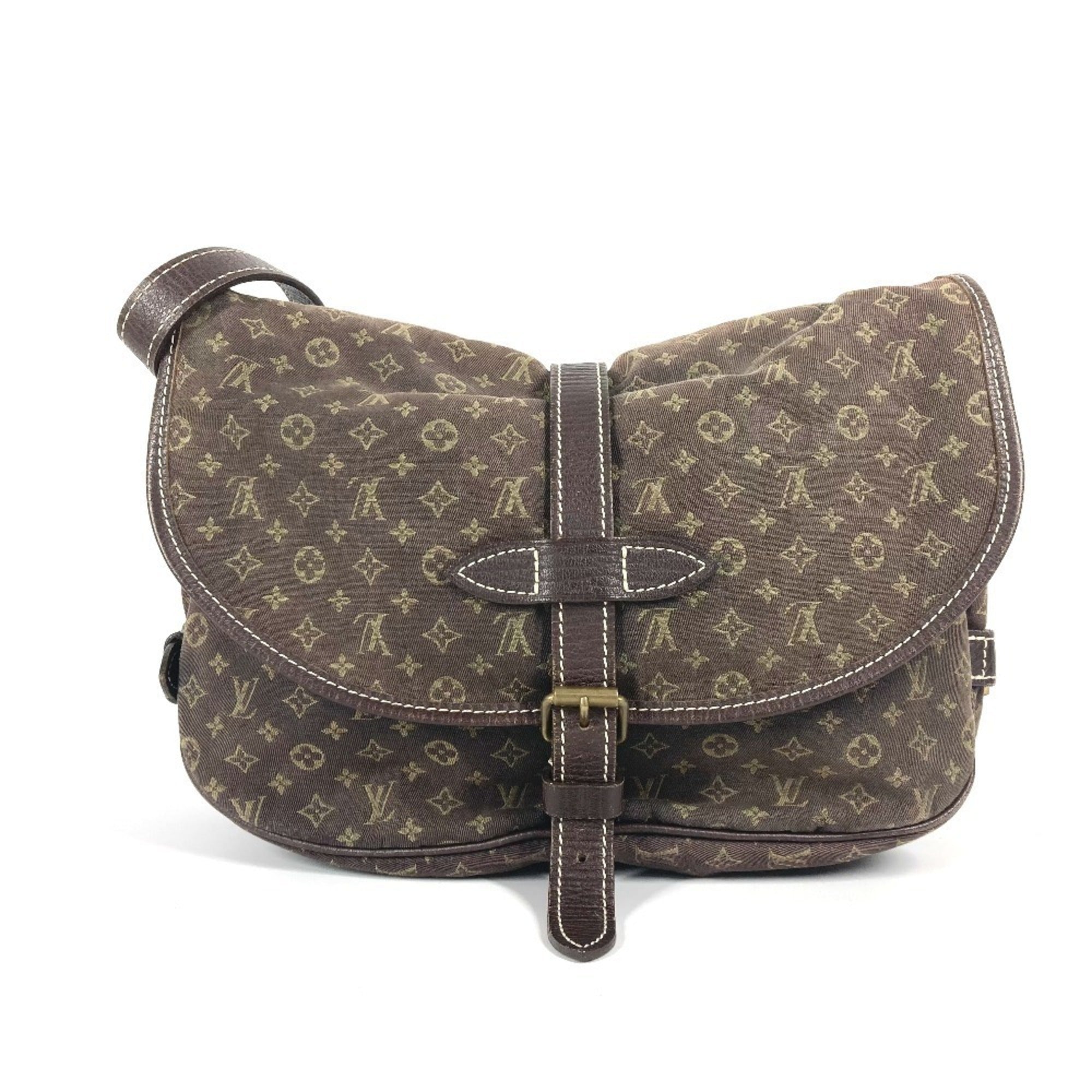Louis Vuitton Brown Fusain Monogram Mini Lin Shoulder Bag (Pre-Owned)