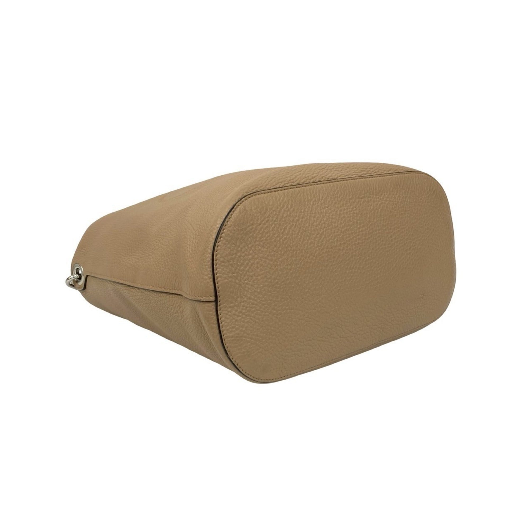 Prada Beige Leather Pochette Shoulder Bag (Pre-Owned)