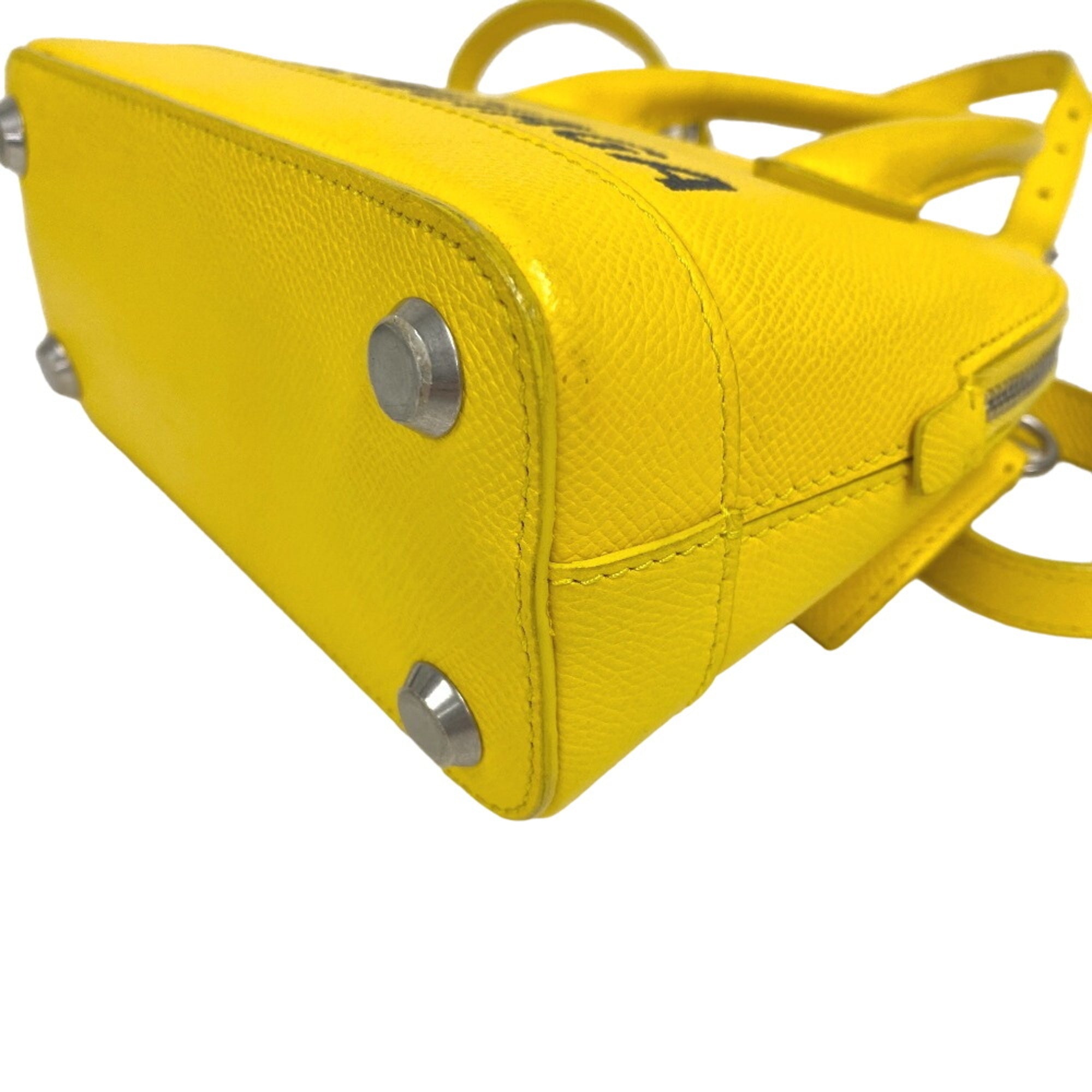 Balenciaga Yellow Leather Handbag Shoulder Bag (Pre-Owned)