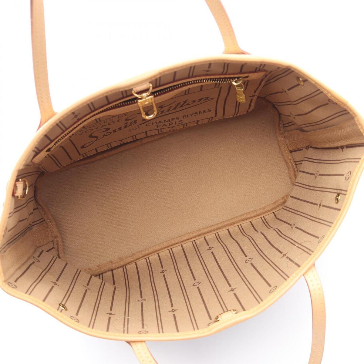 Louis Vuitton Brown Coated Canvas Leather Handbag Tote Bag (Pre-Owned)