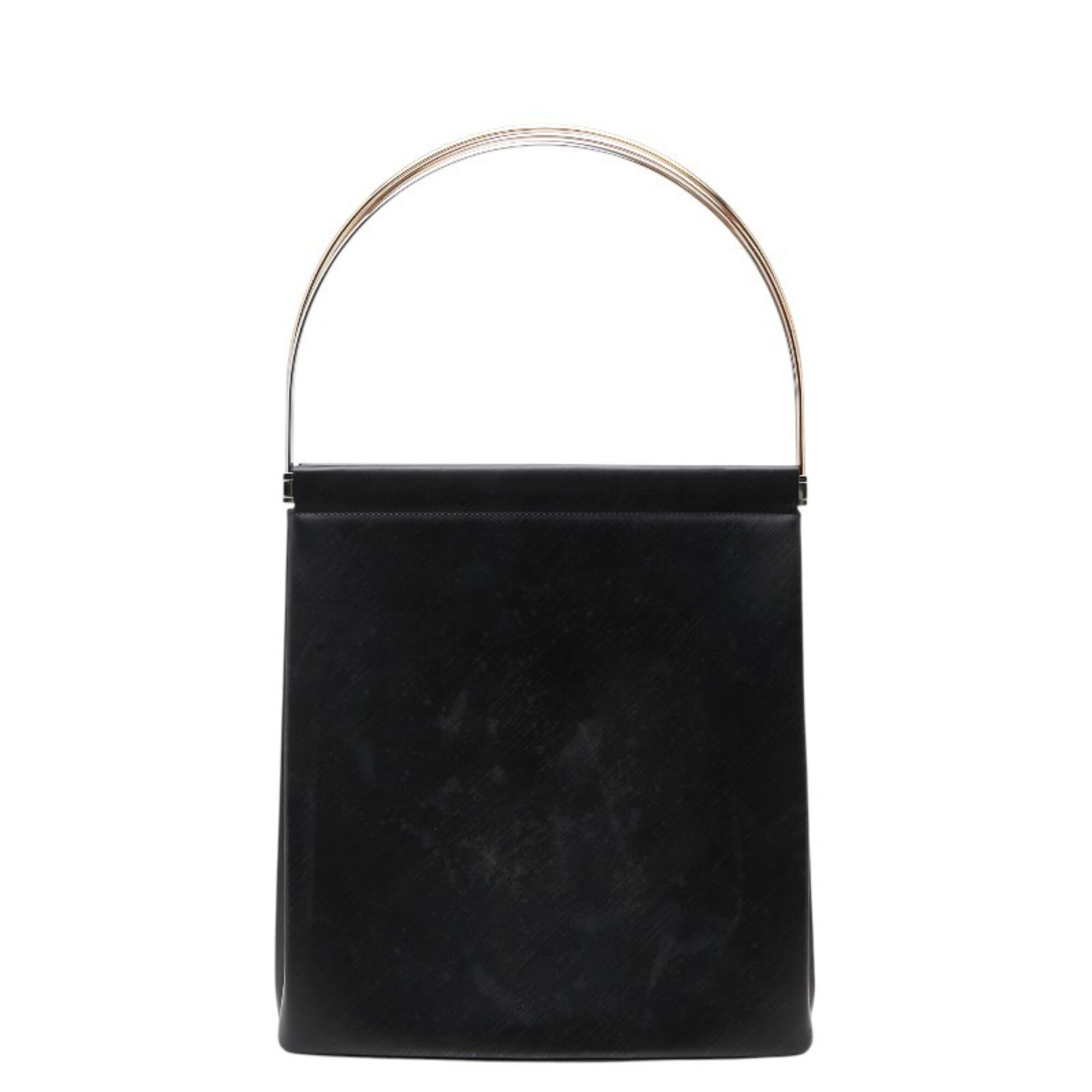 Cartier Trinity Black Leather Handbag Shoulder Bag (Pre-Owned)