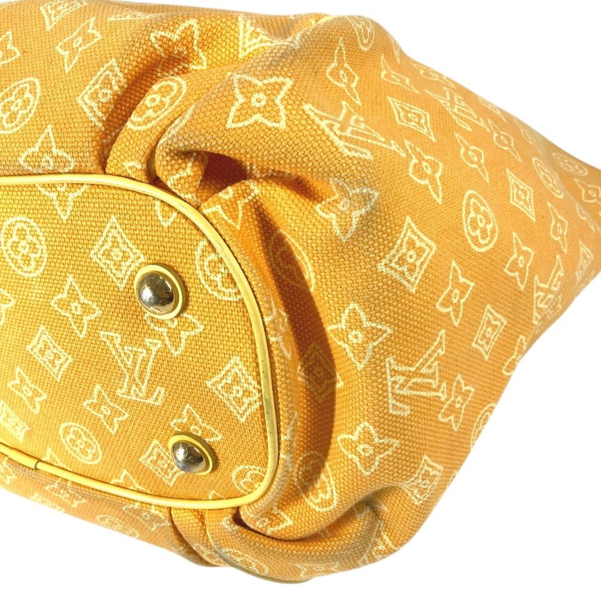 Louis Vuitton Yellow Canvas Leather Handbag Shoulder Bag Tote Bag (Pre-Owned)