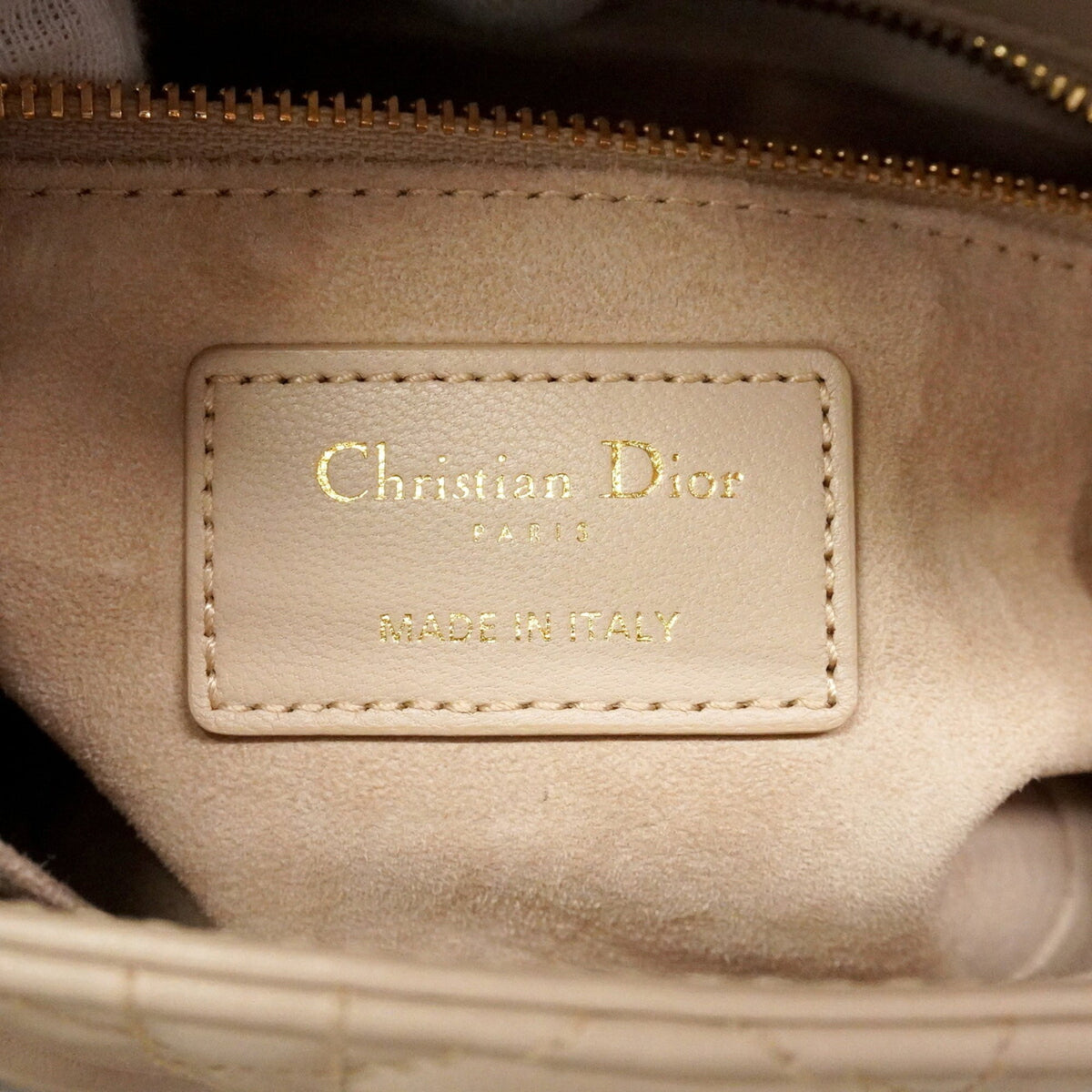 Christian Dior Beige Leather Handbag (Pre-Owned)