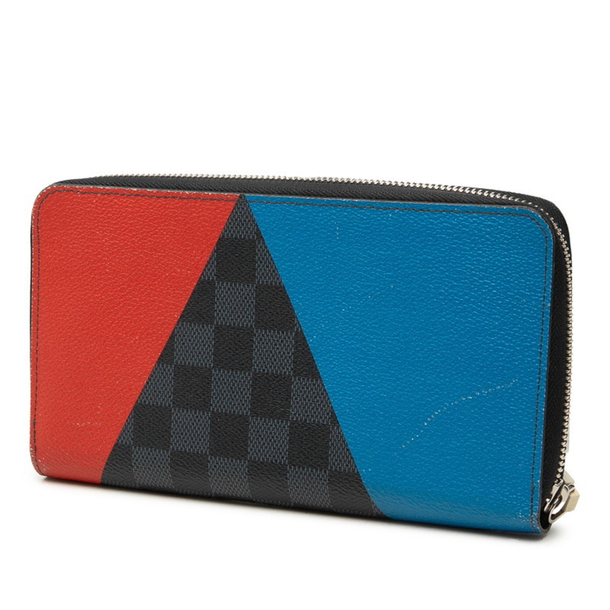 Louis Vuitton Damier Cobalt Black Multi-Color Pvc Leather Long Wallet (Bi-Fold) (Pre-Owned)