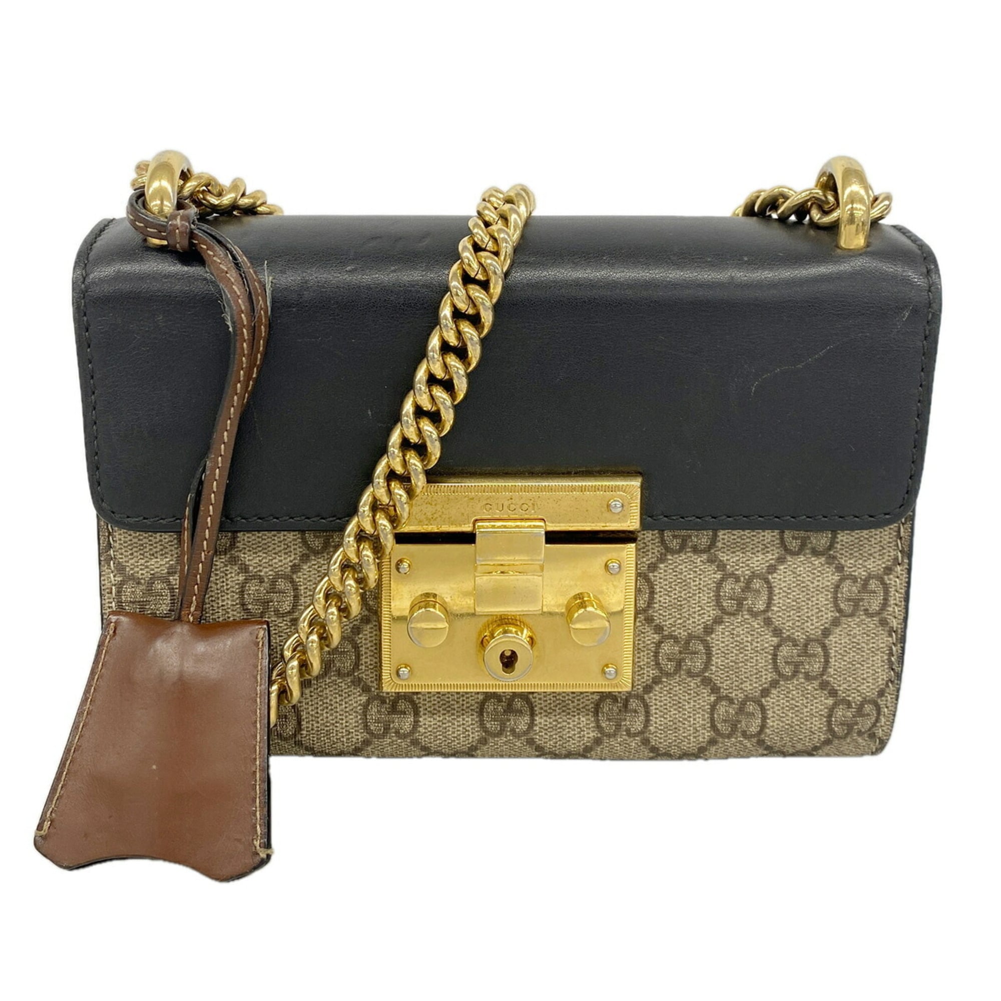Gucci Black Brown Pvc Shoulder Bag (Pre-Owned)
