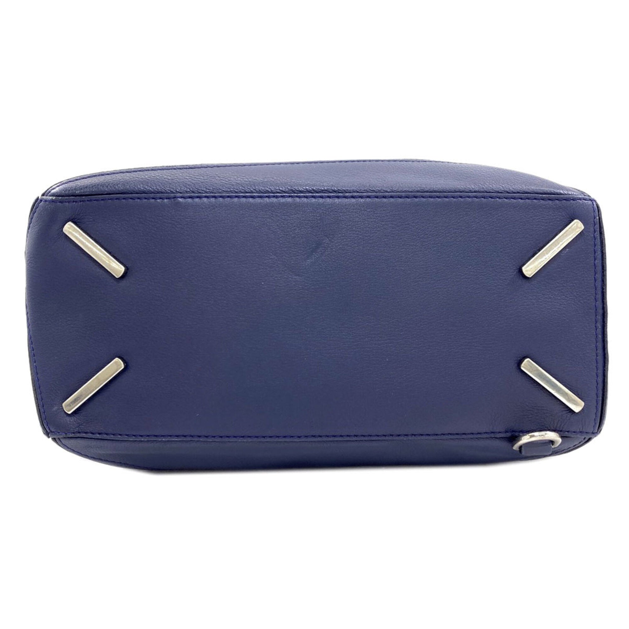 Loewe Navy Leather Handbag (Pre-Owned)