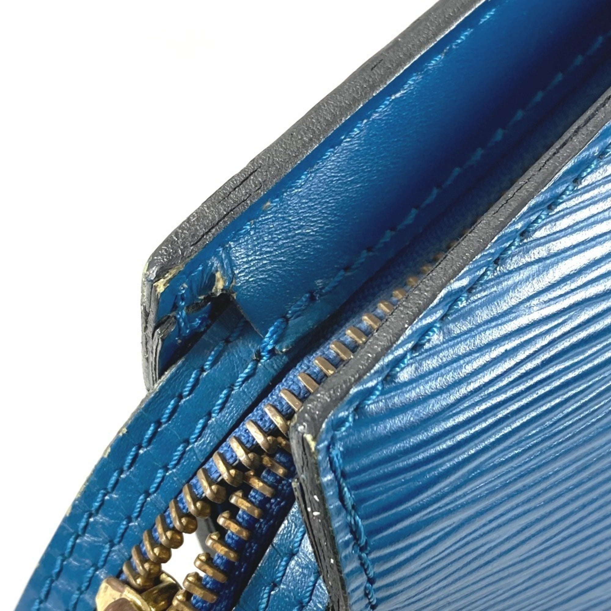 Louis Vuitton Blue Toledo Blue Epi Leather Shoulder Bag Tote Bag (Pre-Owned)