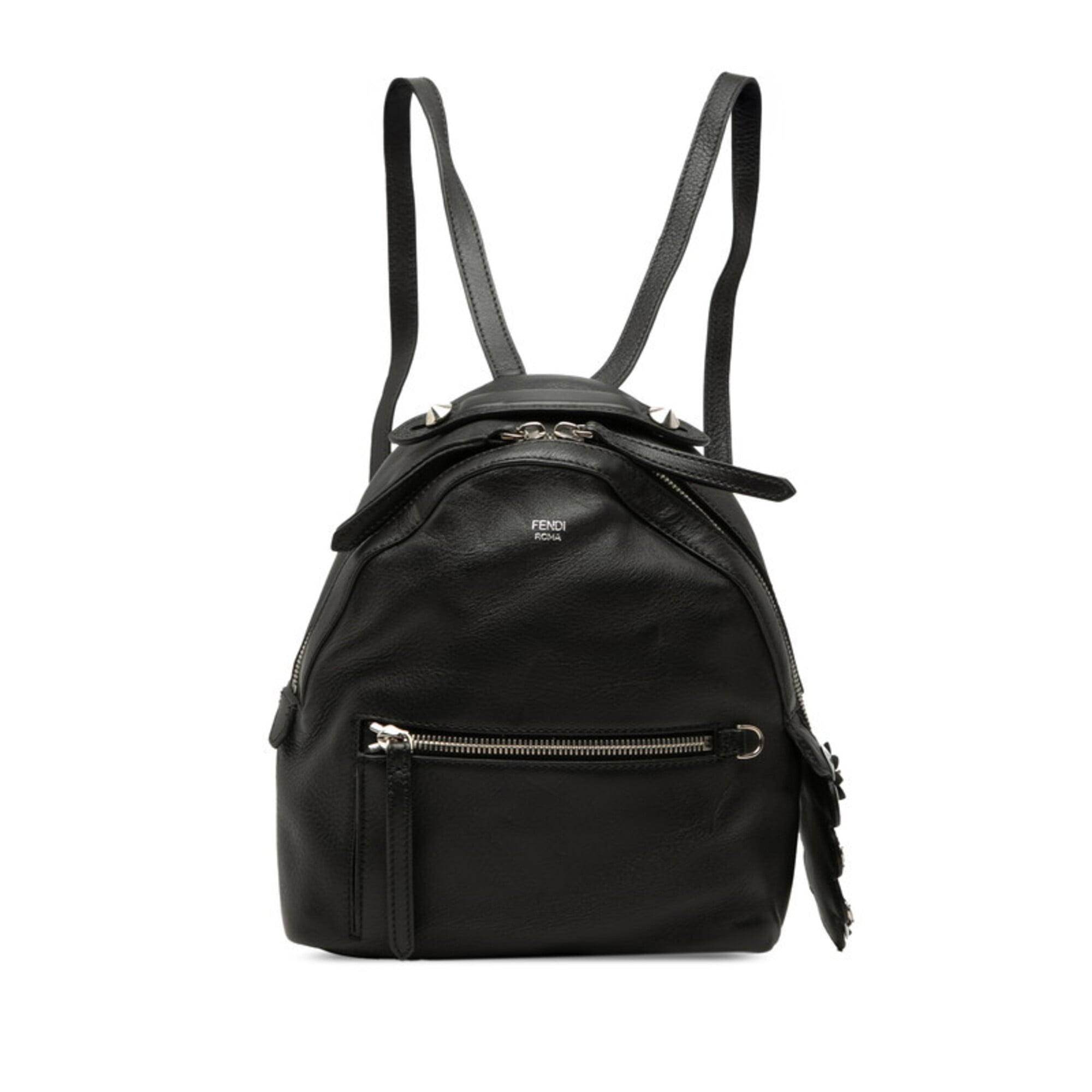 Fendi Black Leather Backpack (Pre-Owned)