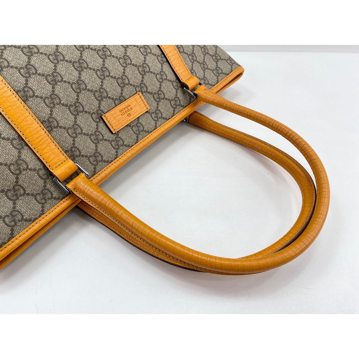 Gucci Beige Orange Tote Bag (Pre-Owned)