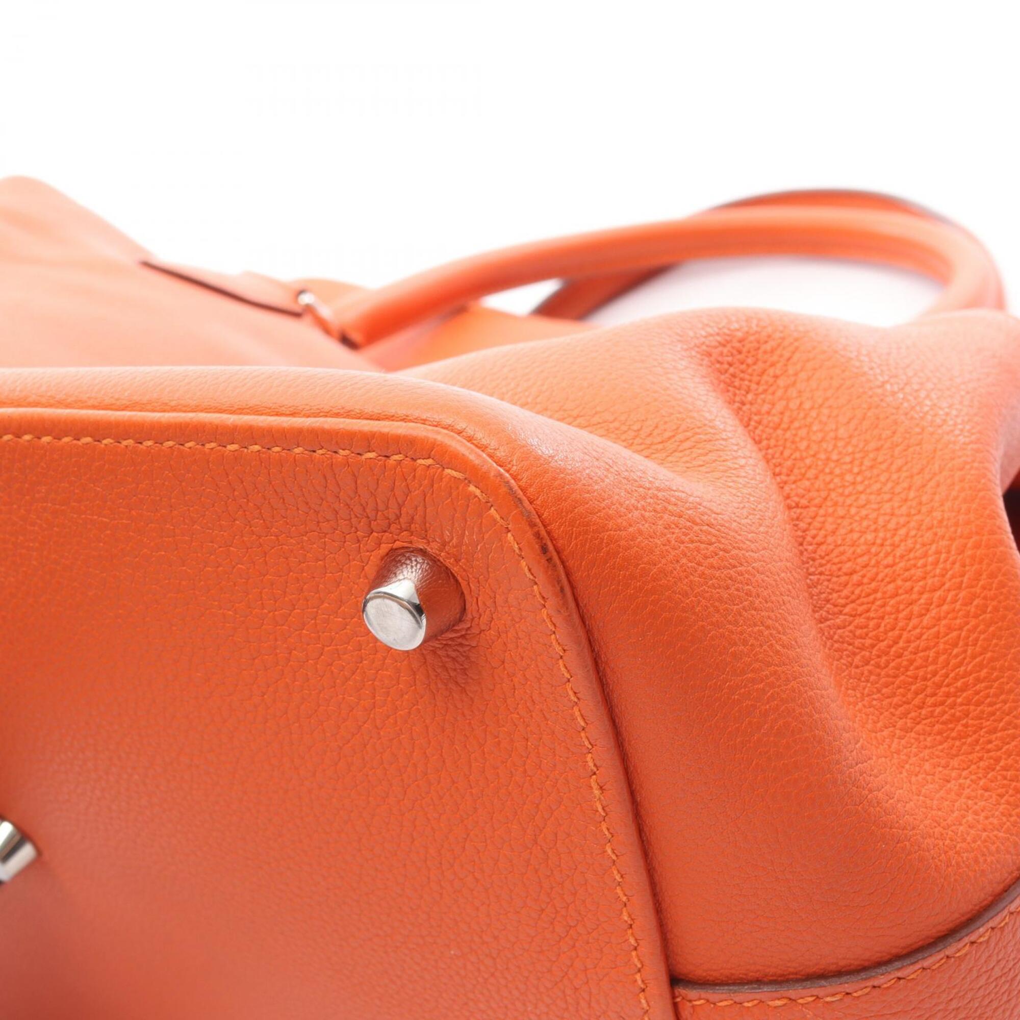Hermes Orange Evercalf Leather Handbag (Pre-Owned)