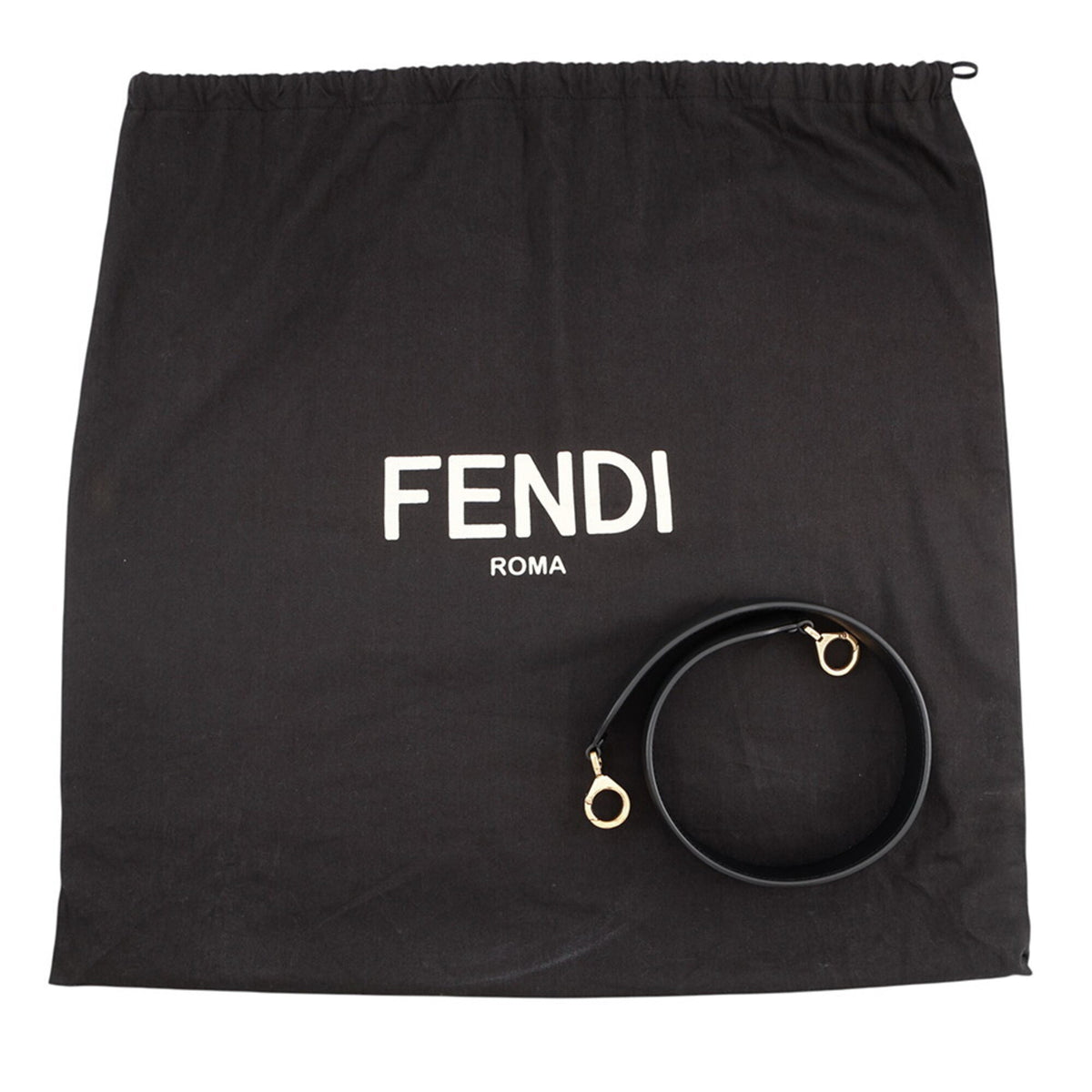 Fendi Black Leather Handbag Shoulder Bag (Pre-Owned)