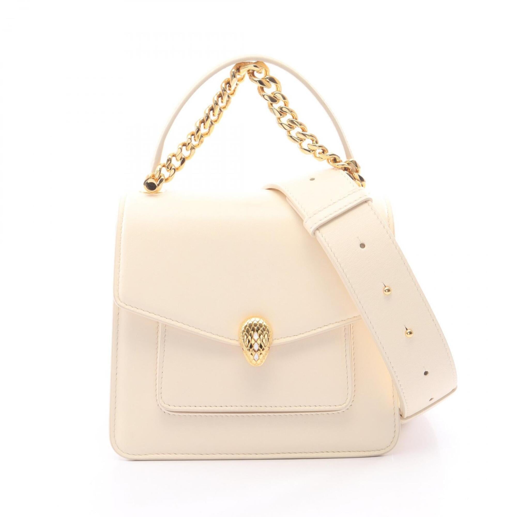Bvlgari Ivory Leather Handbag (Pre-Owned)