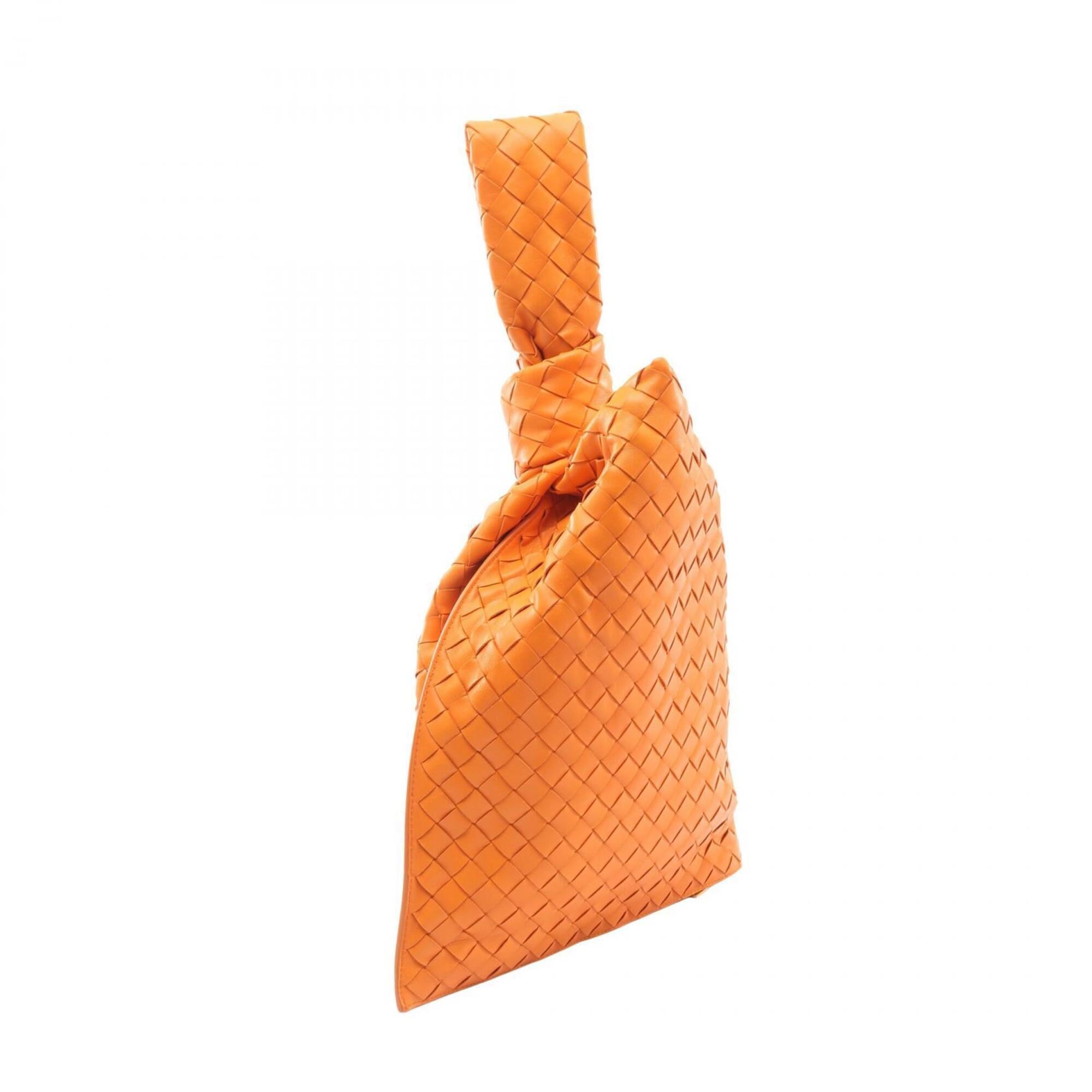 Bottega Veneta Orange Leather Handbag (Pre-Owned)
