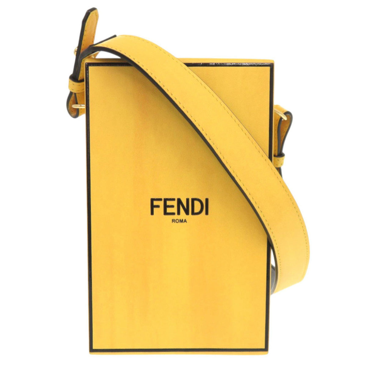 Fendi Yellow Leather Shoulder Bag (Pre-Owned)