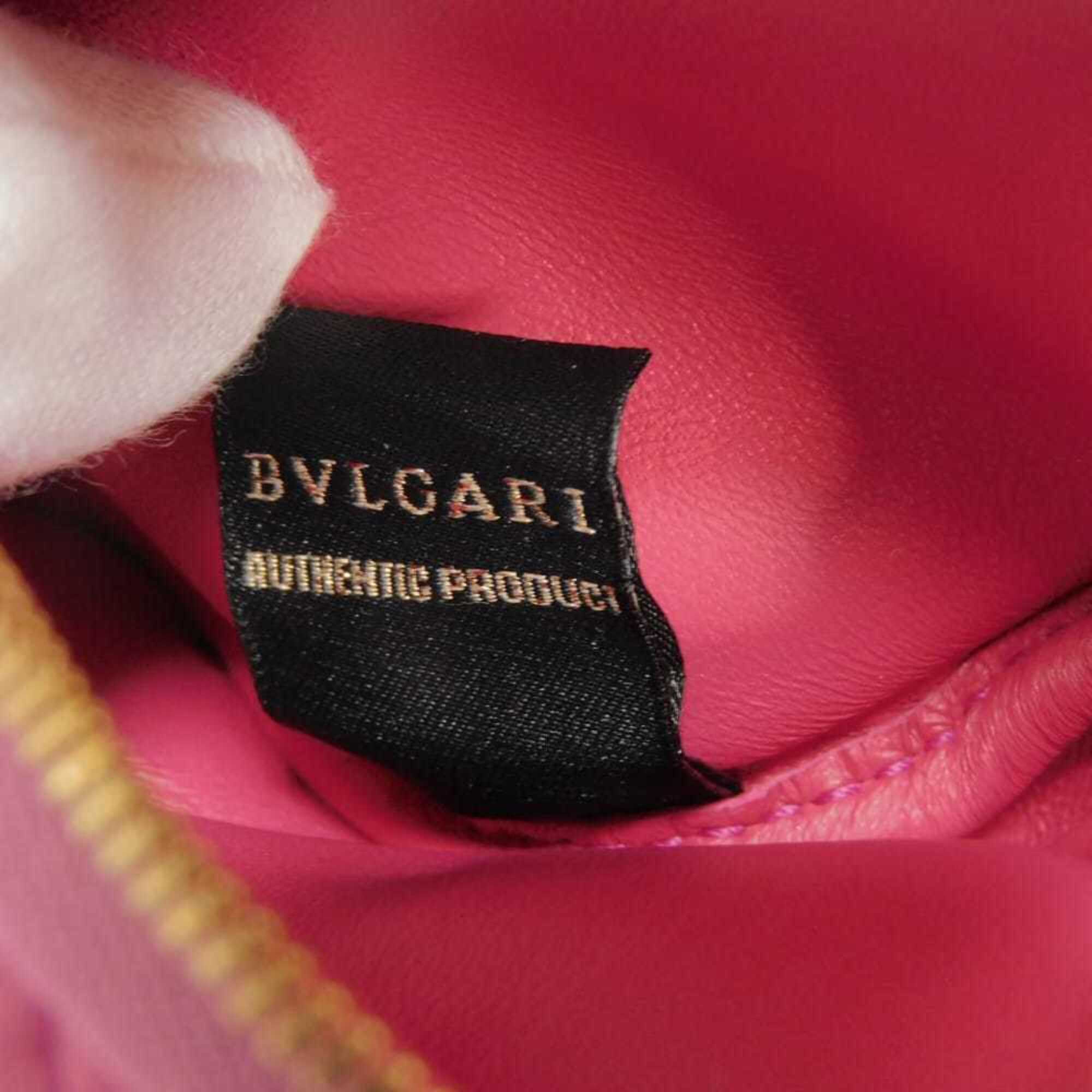 Bvlgari Pink Red Color Pochette Pouch Shoulder Bag (Pre-Owned)