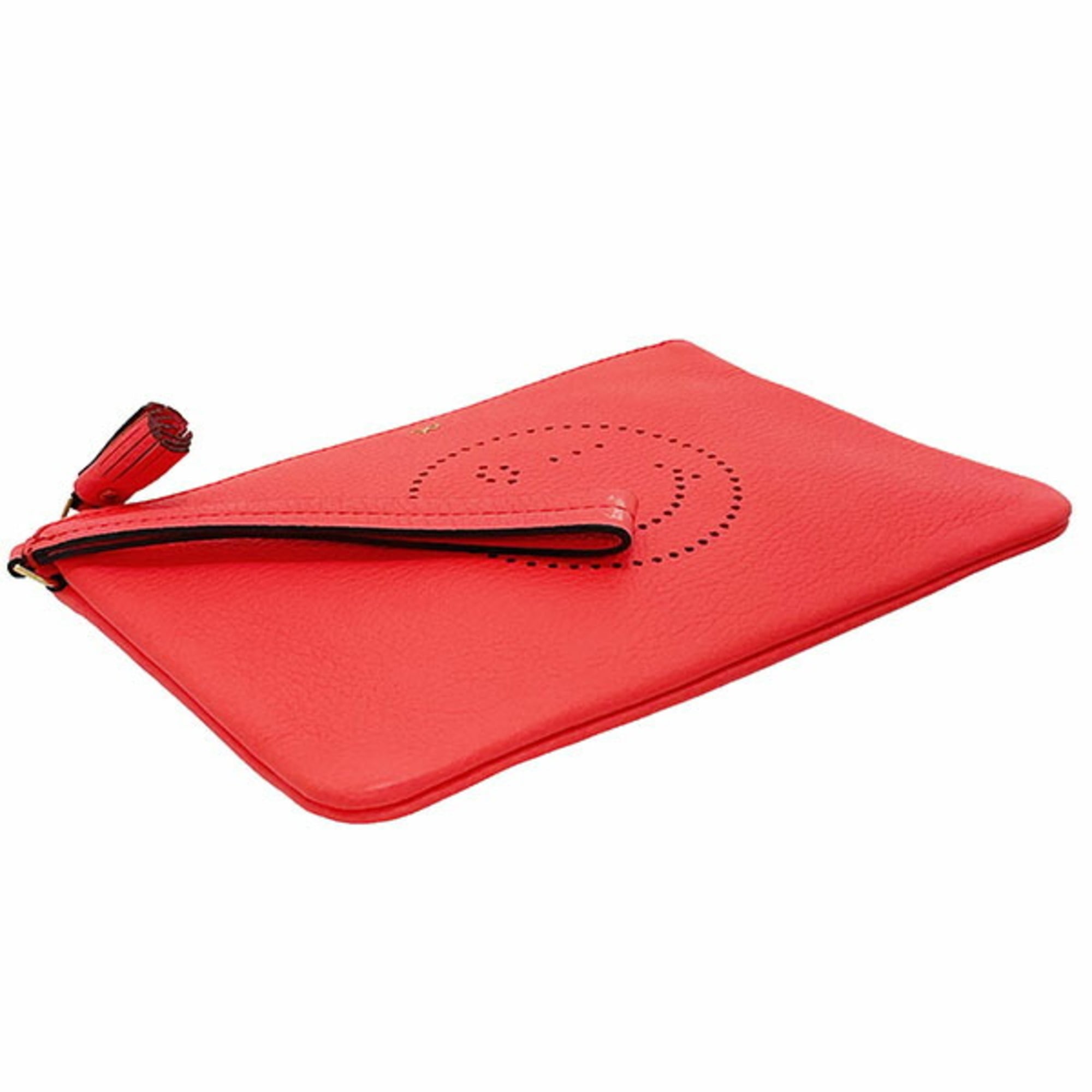 Anya Hindmarch Gold Leather Clutch Bag Pouch (Pre-Owned)
