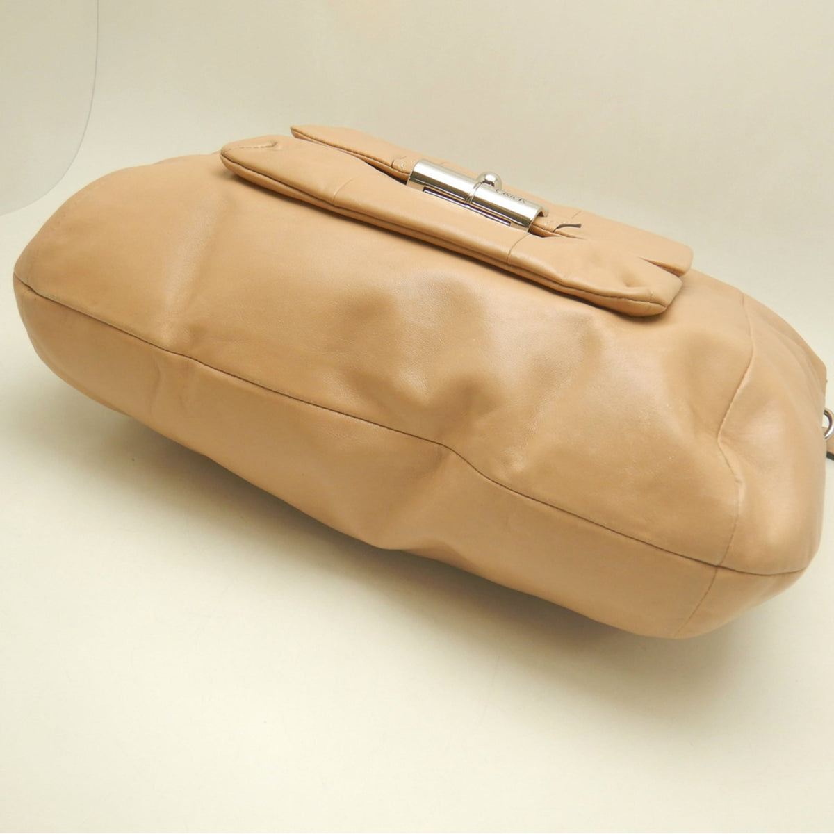 Coach Kristin Beige Leather Shoulder Bag (Pre-Owned)