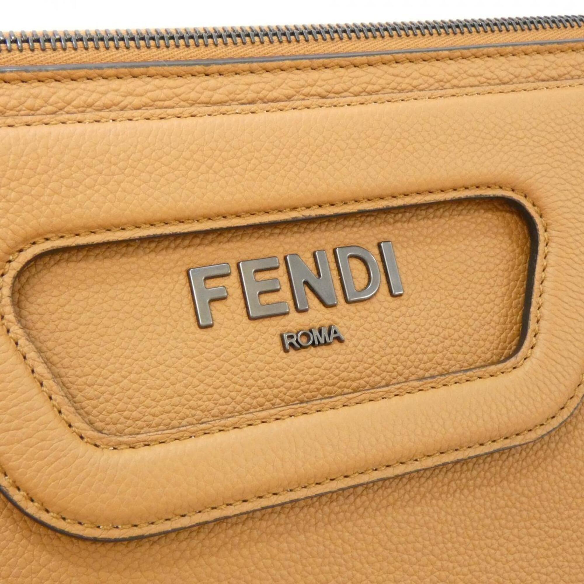 Fendi Brown Leather Handbag (Pre-Owned)