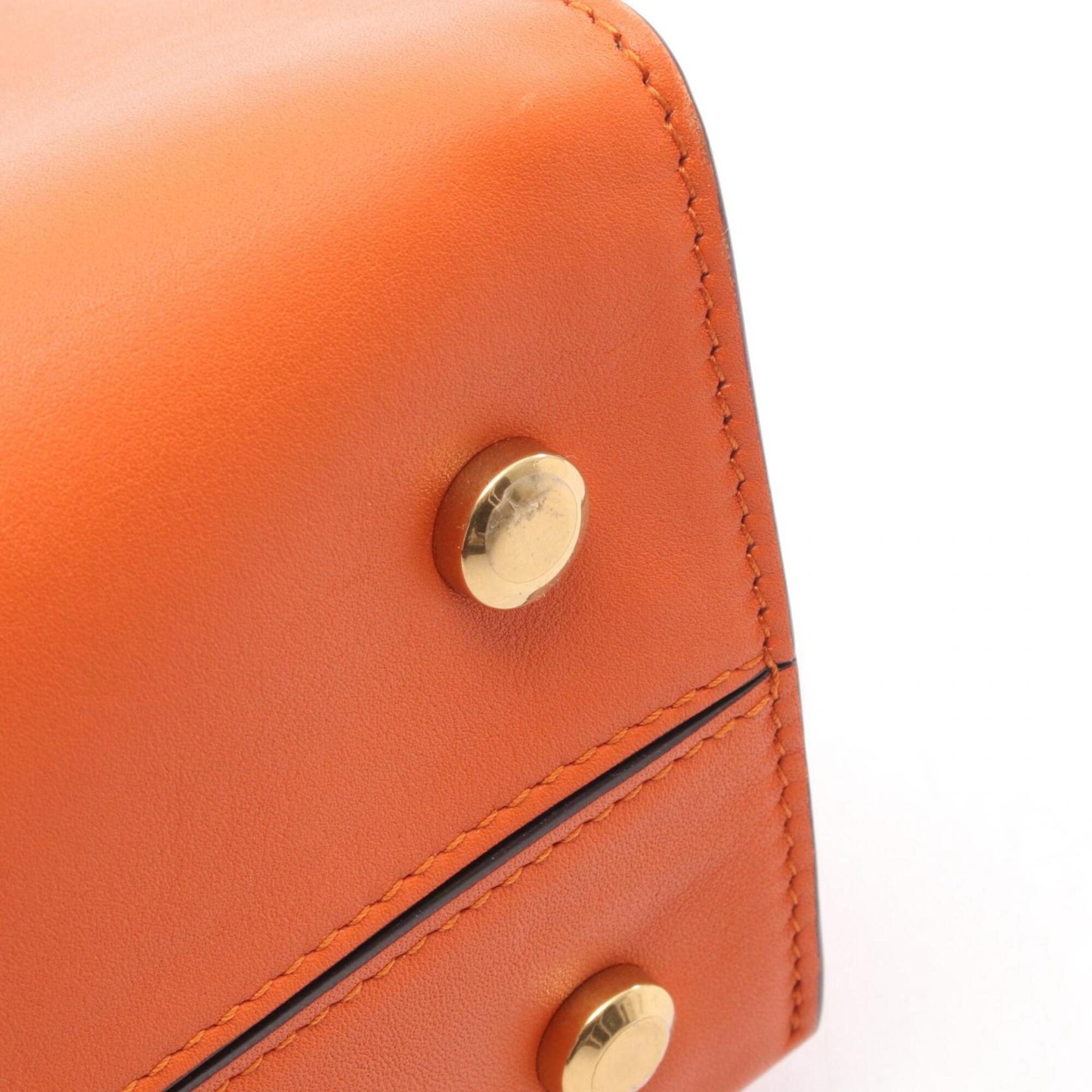 Salvatore Ferragamo Orange Leather Handbag (Pre-Owned)