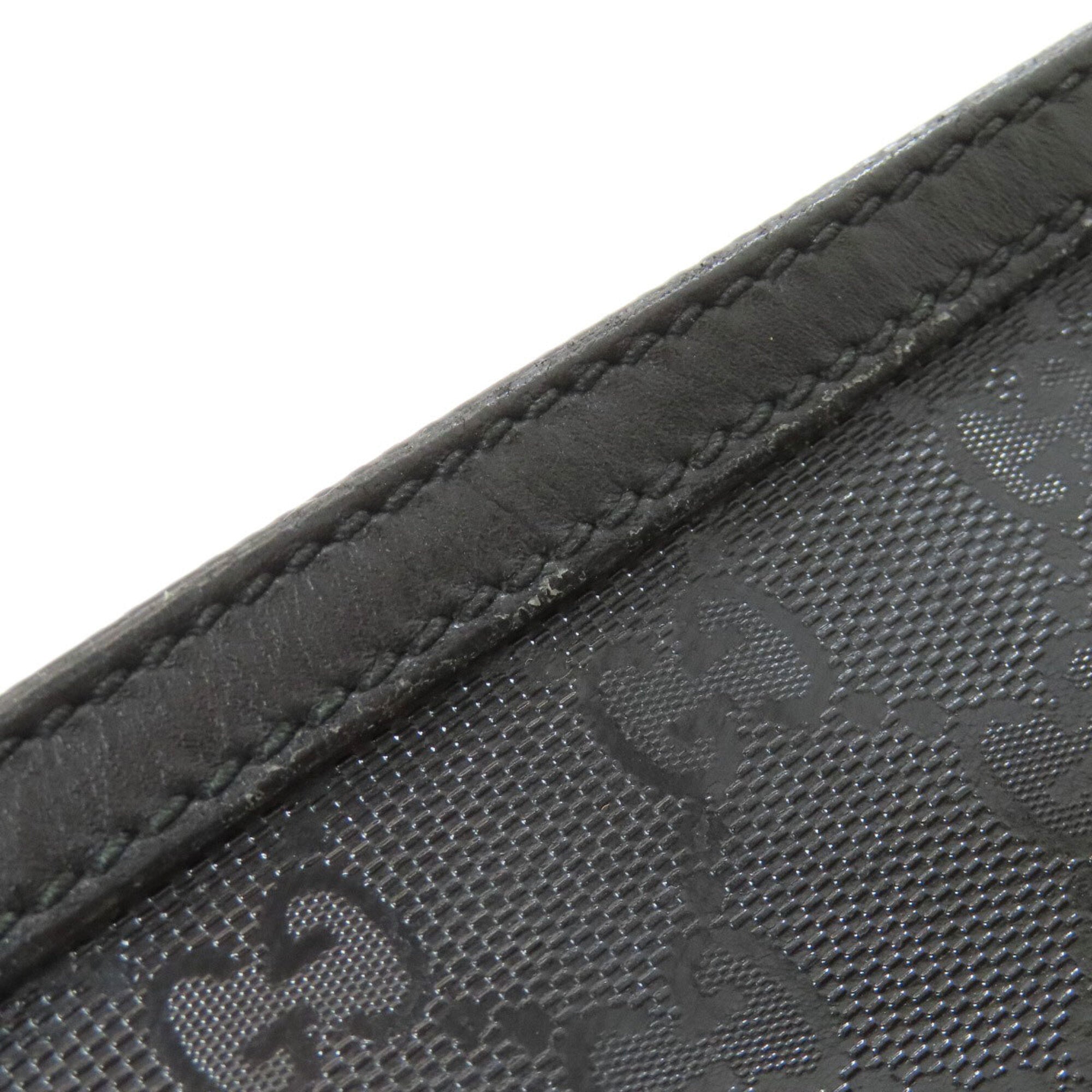Gucci Sherry Line Black Pvc Shoulder Bag (Pre-Owned)