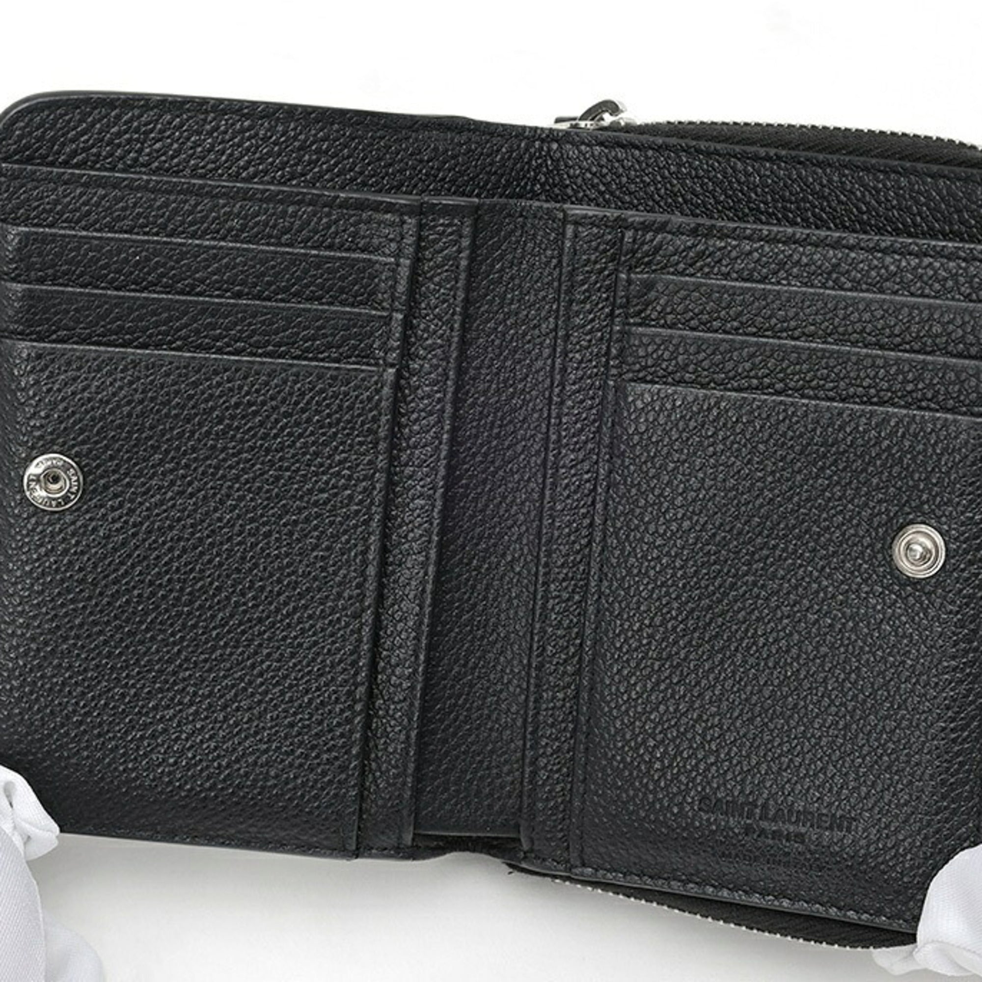 Saint Laurent Black Leather Wallet (Bi-Fold) (Pre-Owned)