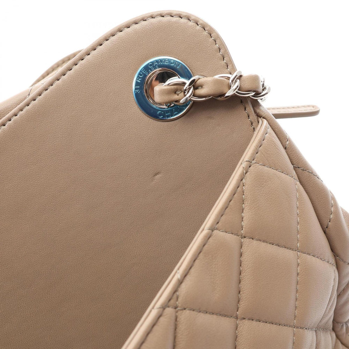 Chanel Beige Leather Handbag Tote Bag (Pre-Owned)