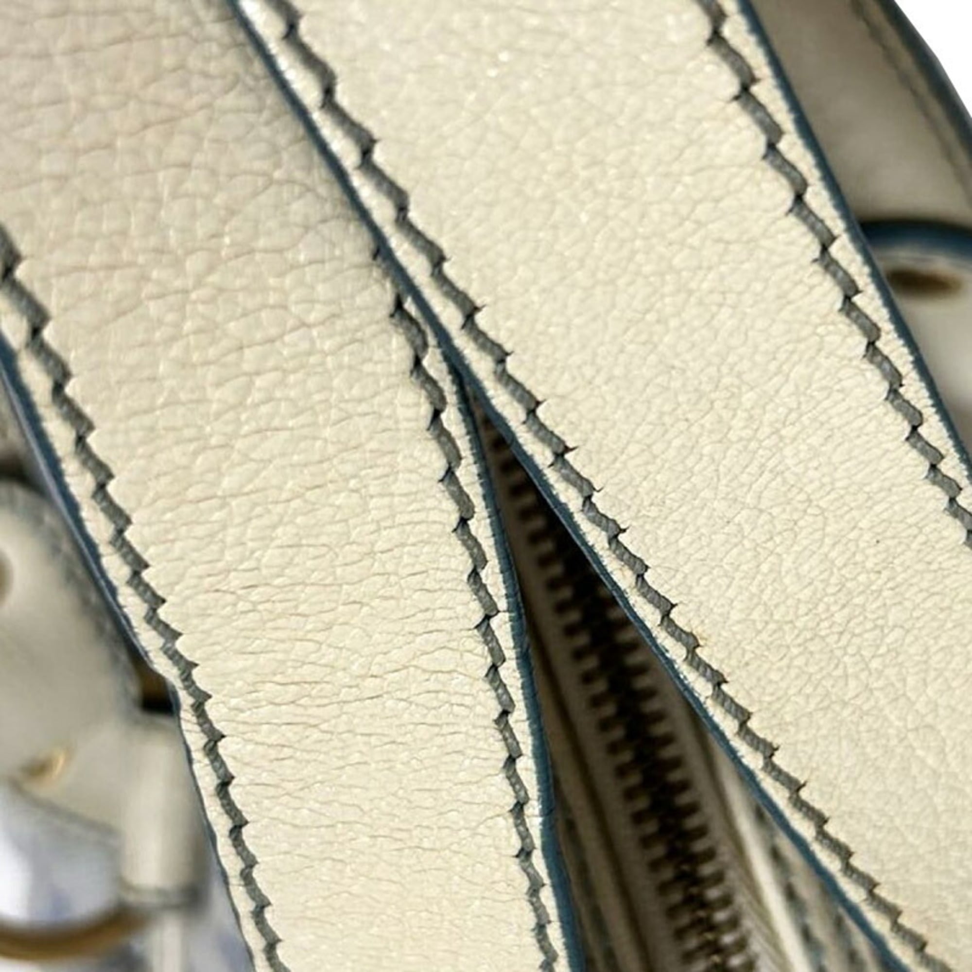 Celine Light Blue White Canvas Tote Bag (Pre-Owned)