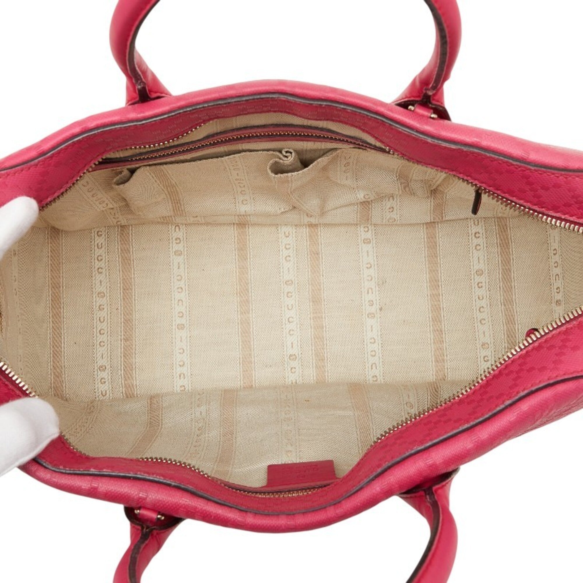 Gucci Pink Leather Handbag Shoulder Bag (Pre-Owned)