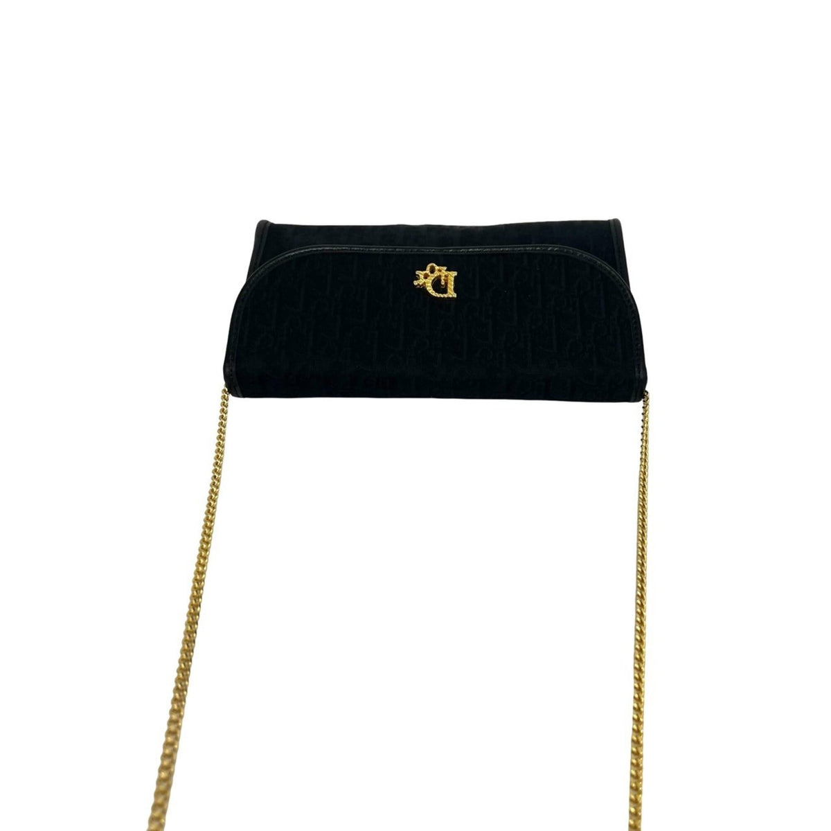 Christian Dior Black Canvas Leather Shoulder Bag (Pre-Owned)