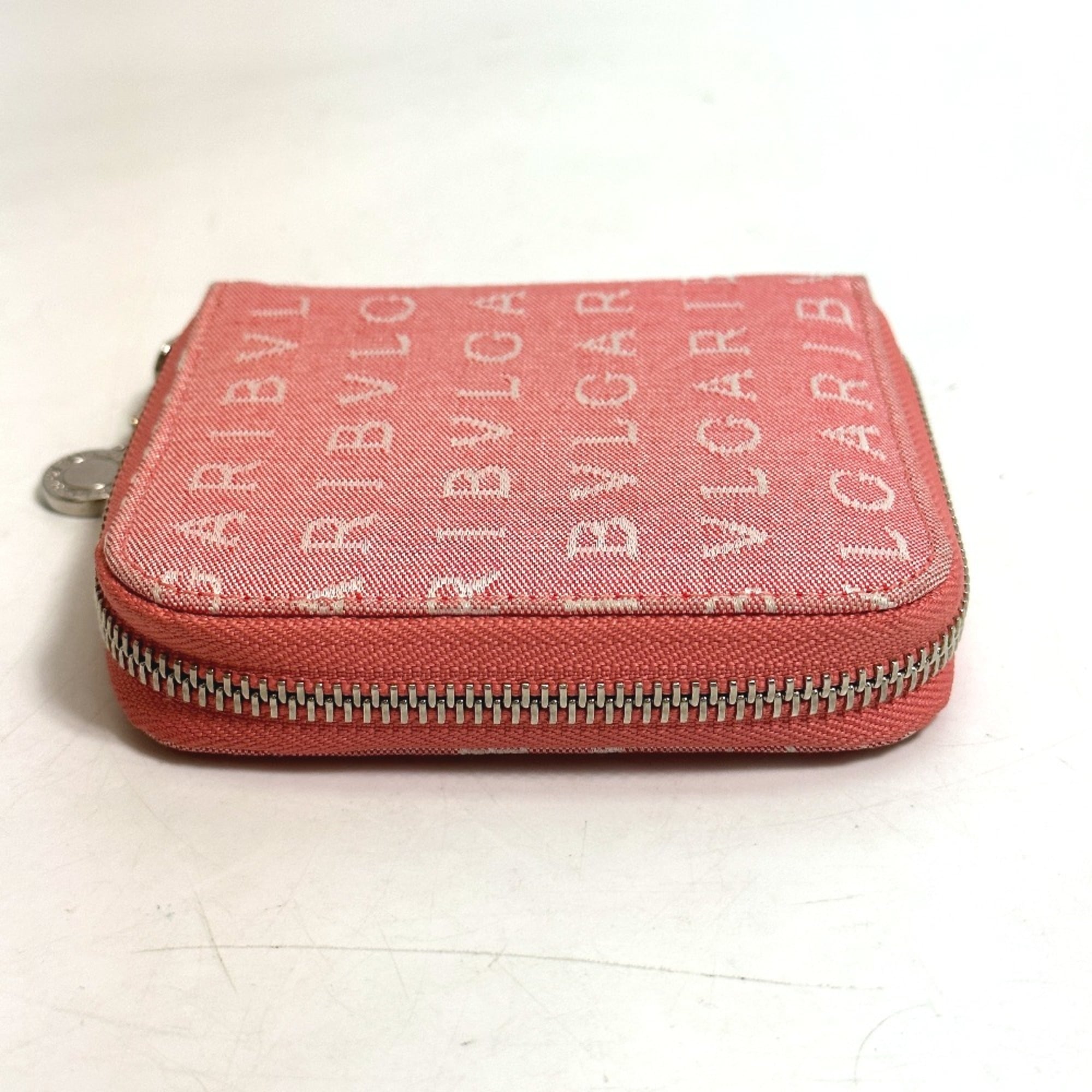 Bvlgari Pink Cloth Wallet (Bi-Fold) (Pre-Owned)