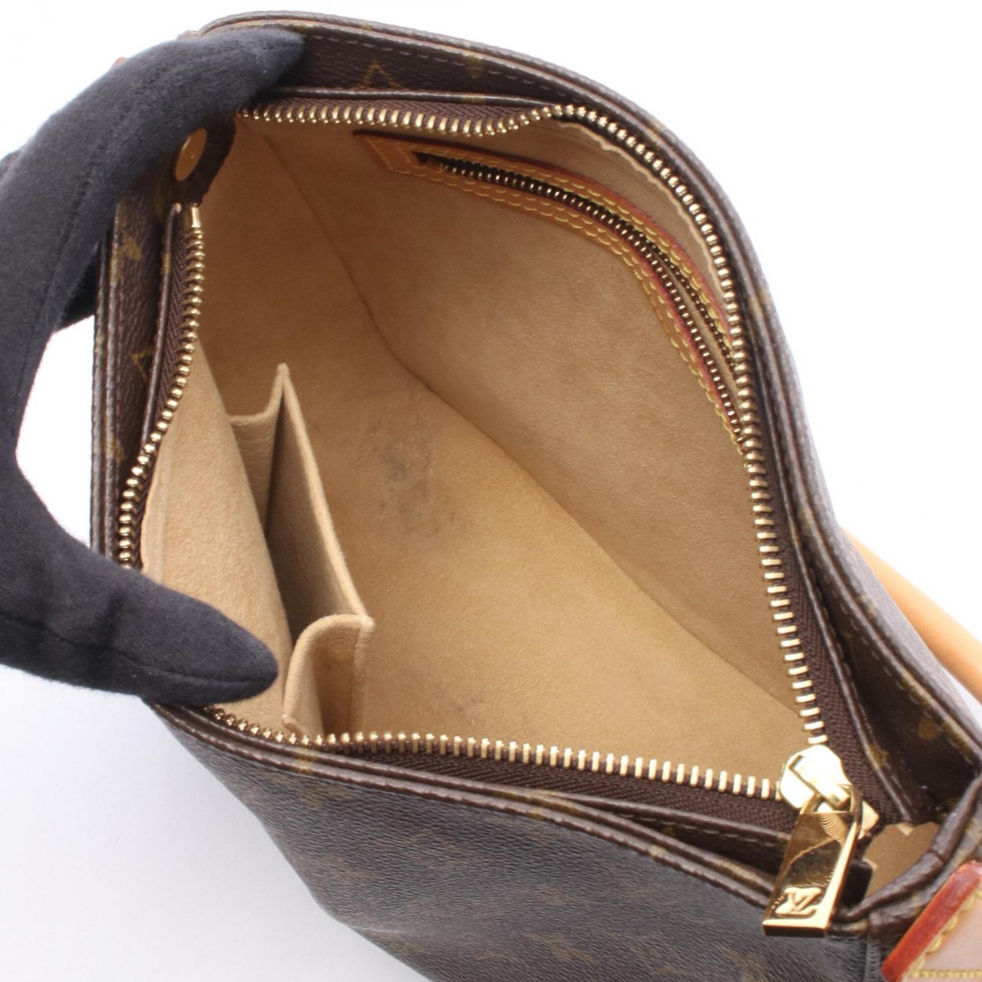 Louis Vuitton Brown Monogram Monogram Leather Handbag Shoulder Bag (Pre-Owned)