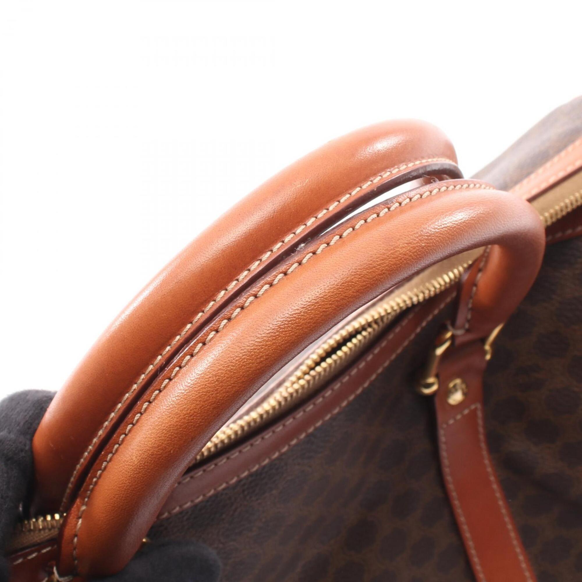 Celine Macadam Brown Coated Canvas Handbag Tote Bag (Pre-Owned)