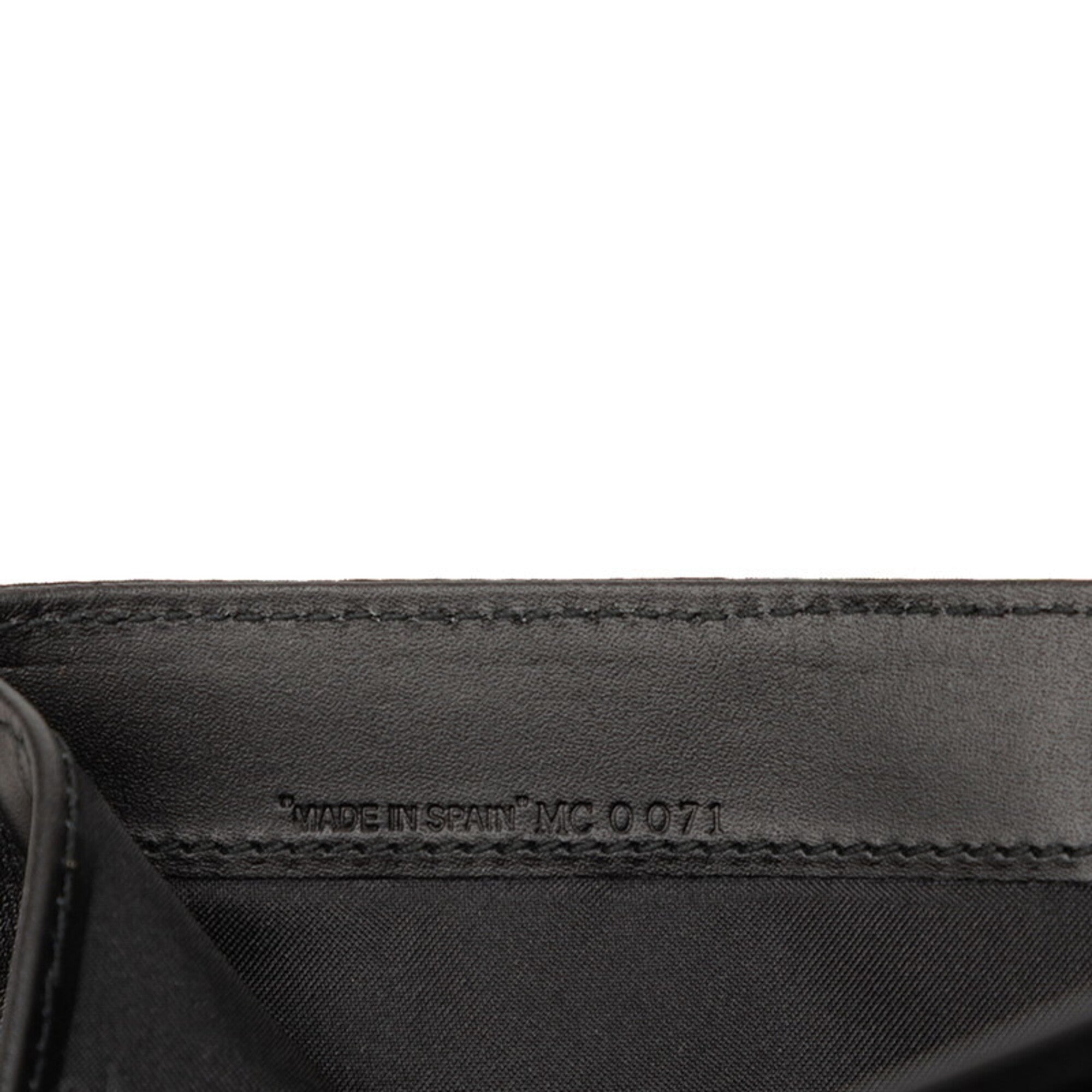 Christian Dior Black Jacquard Nylon Leather Wallet (Bi-Fold) (Pre-Owned)