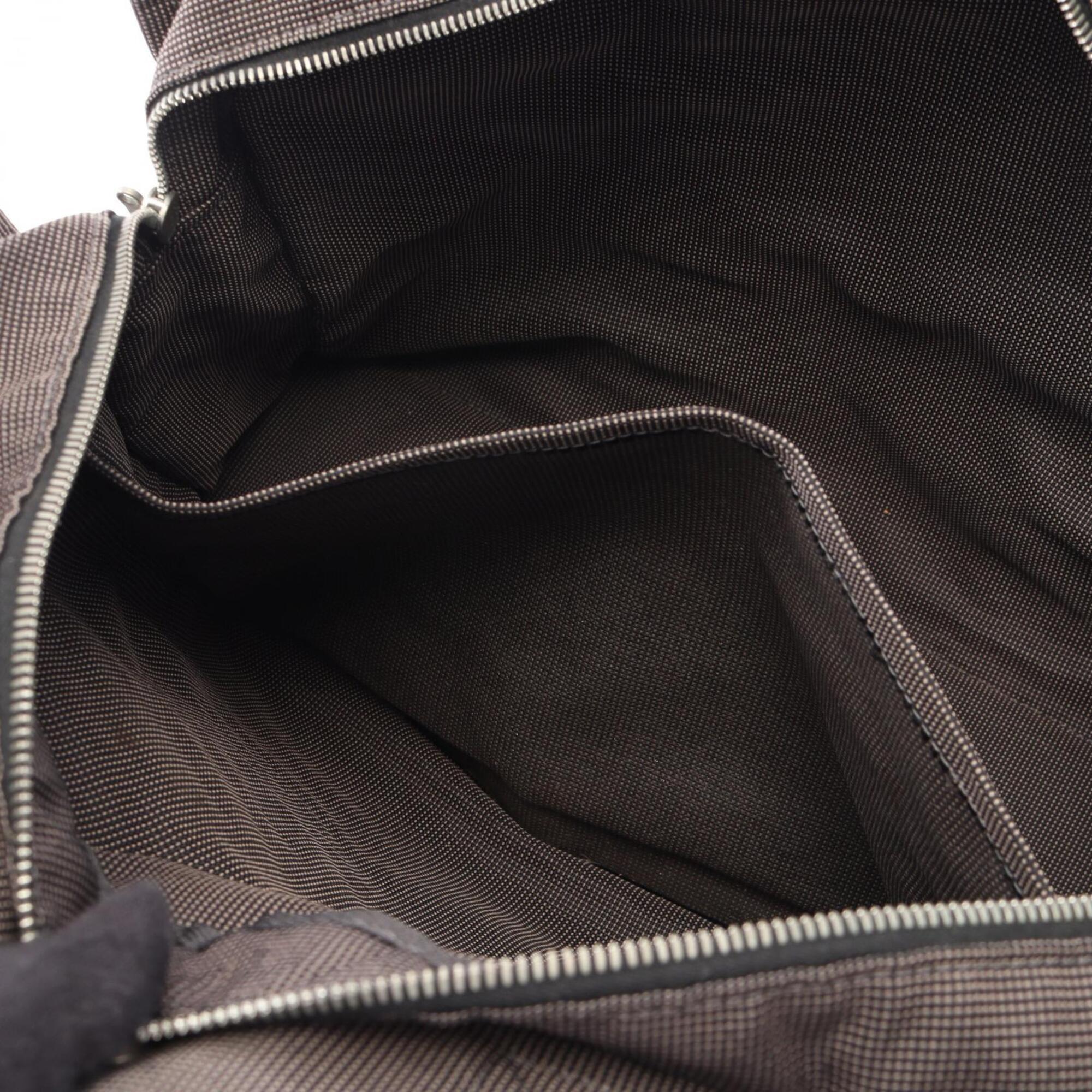 Hermes Gray Nylon Canvas Handbag Tote Bag (Pre-Owned)