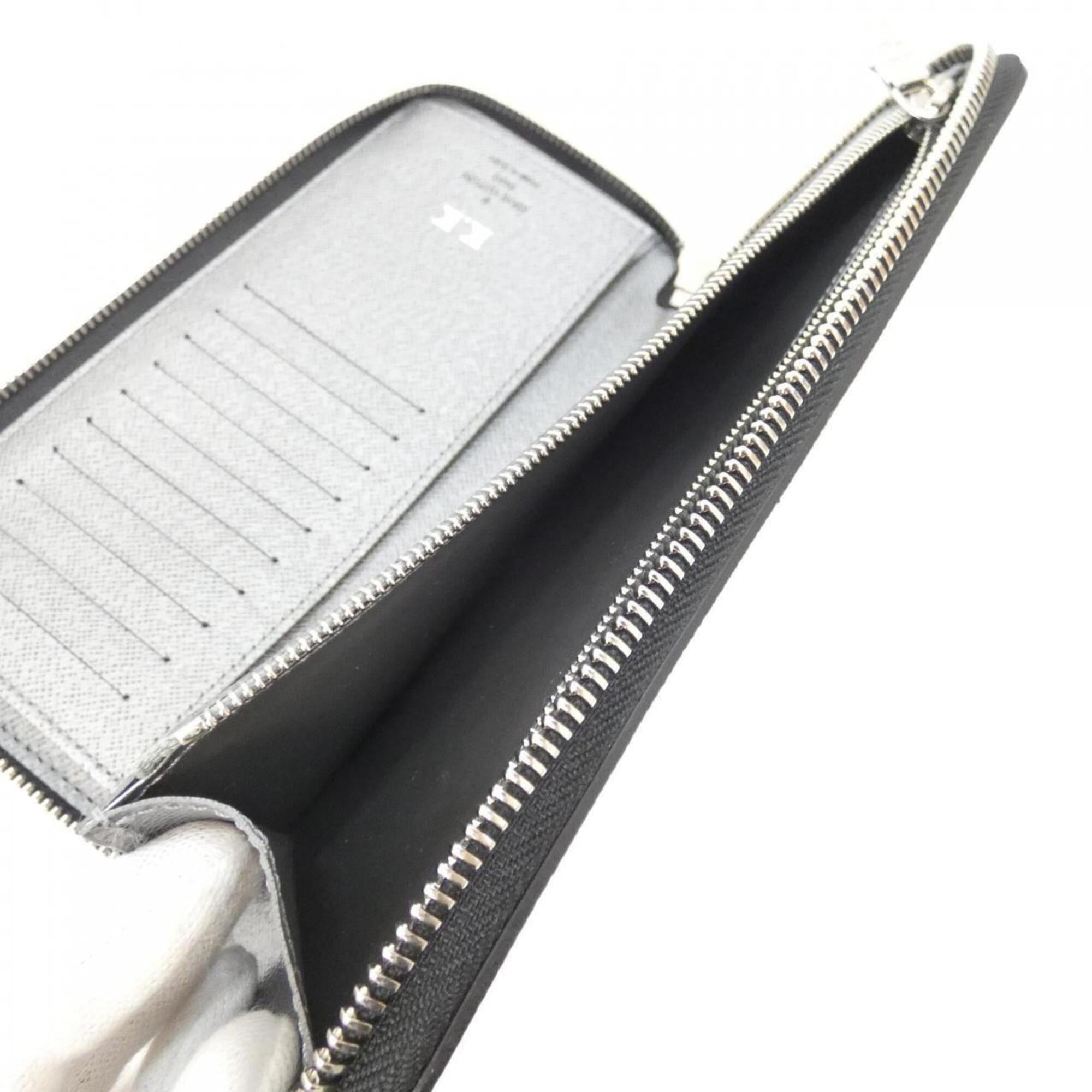 Louis Vuitton Taigarama Gunmetal Coated Canvas Leather Long Wallet (Bi-Fold) (Pre-Owned)