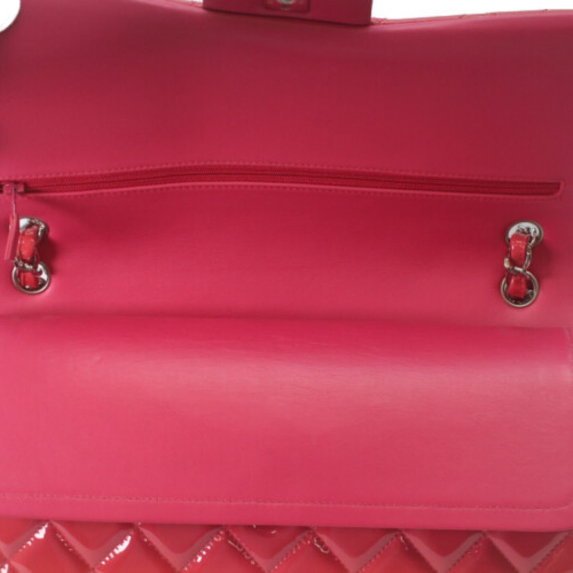 Chanel Pink Red Color Leather Shoulder Bag (Pre-Owned)